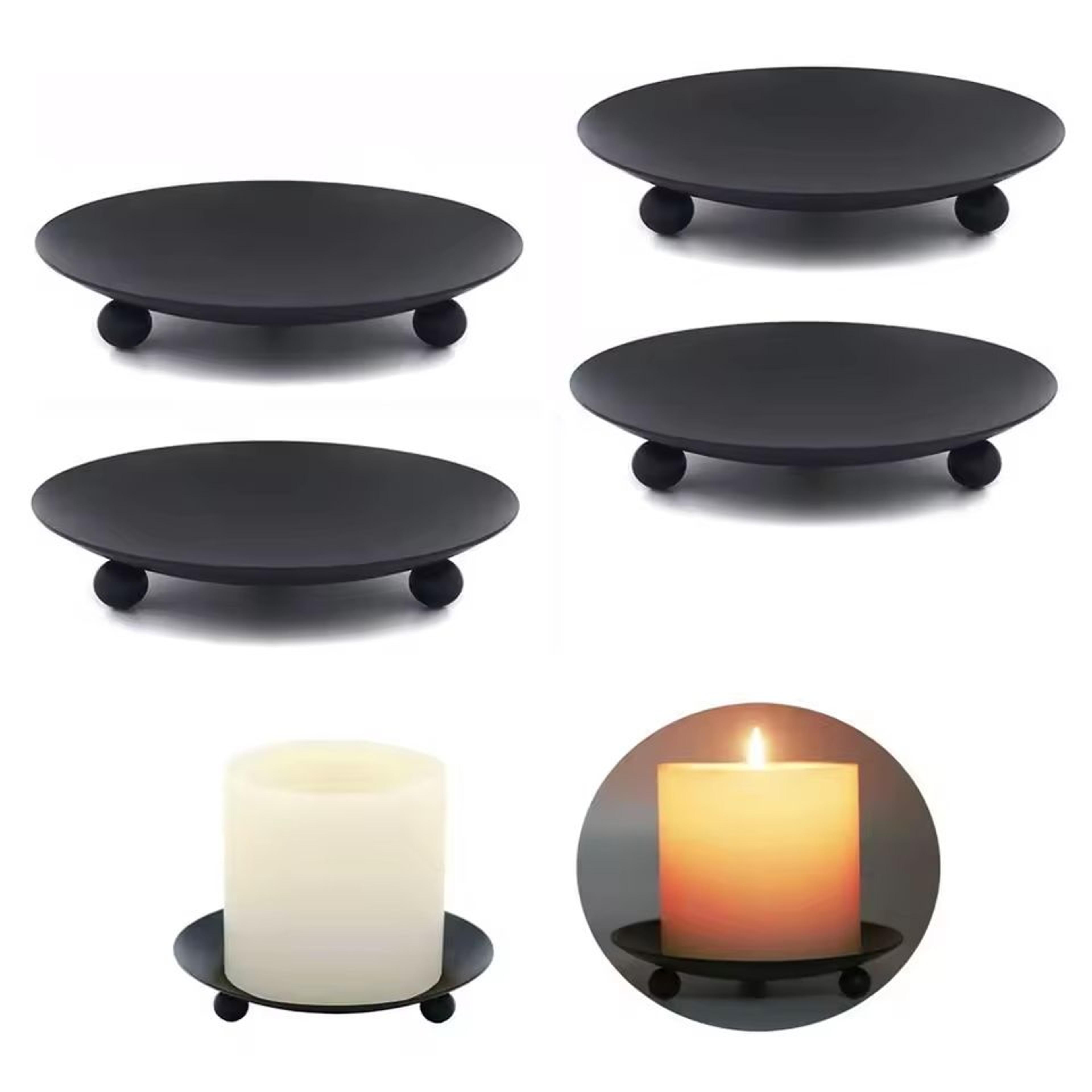 iron plate pillar candle holder