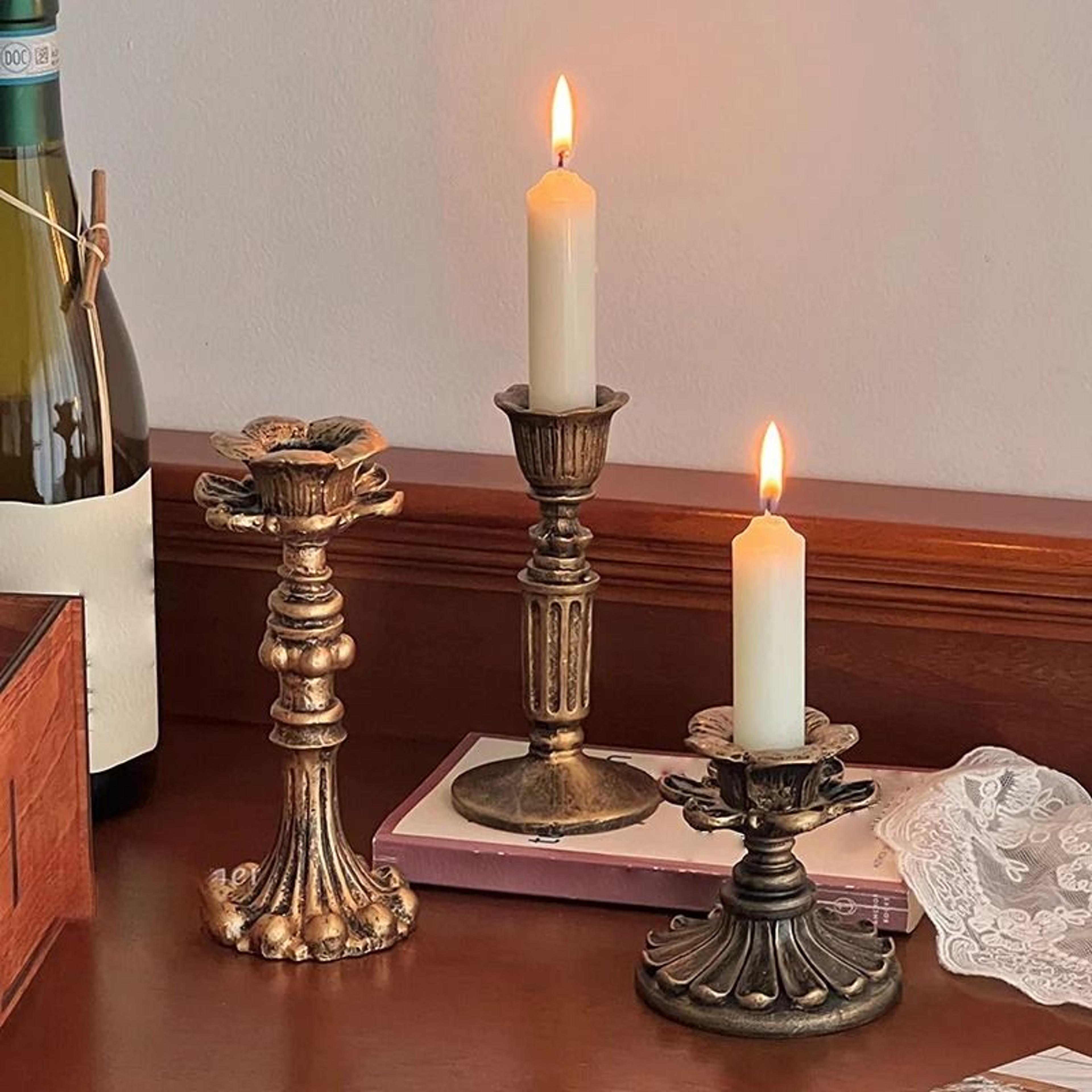 vintage taper candle holders