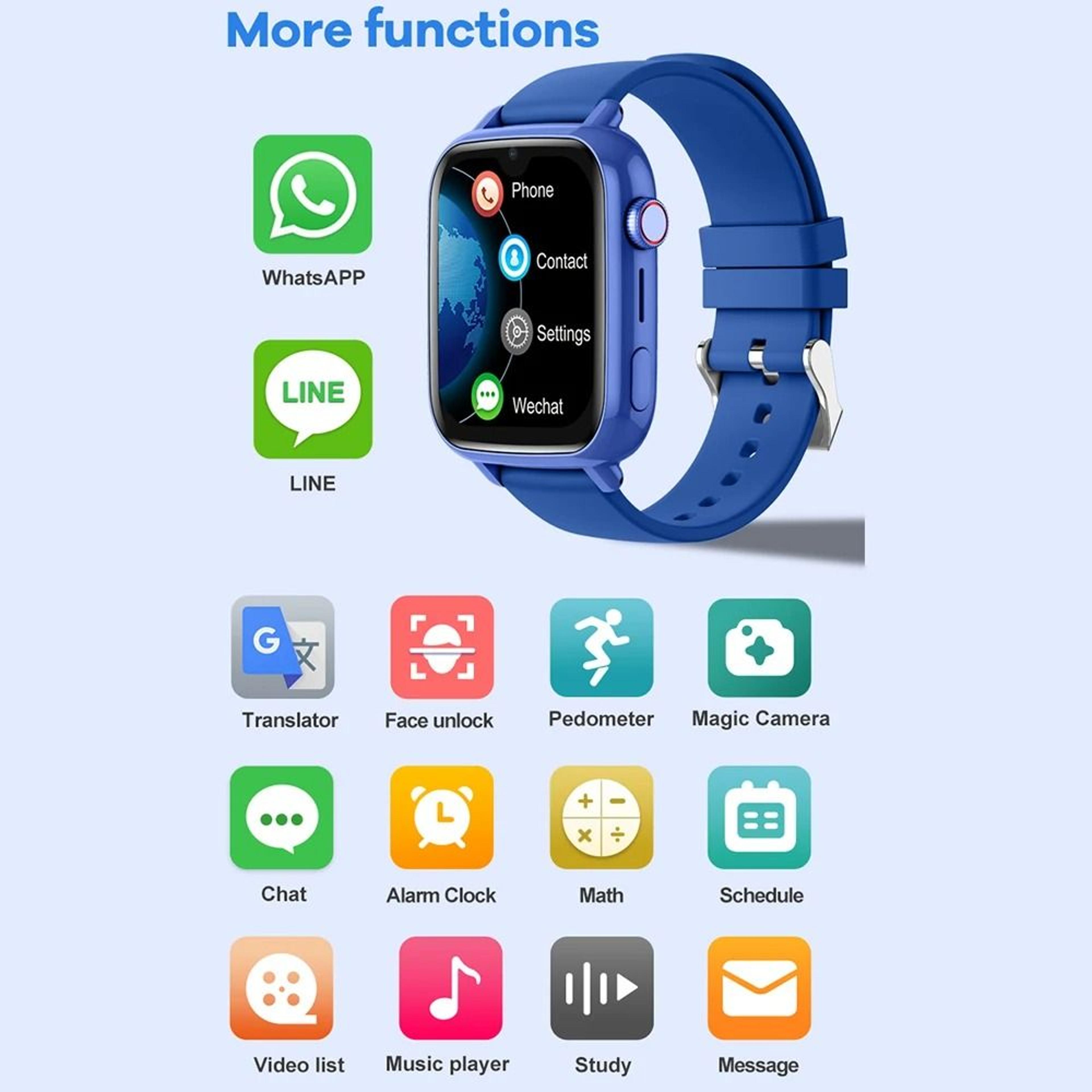 4g kids gps safety smartwatch