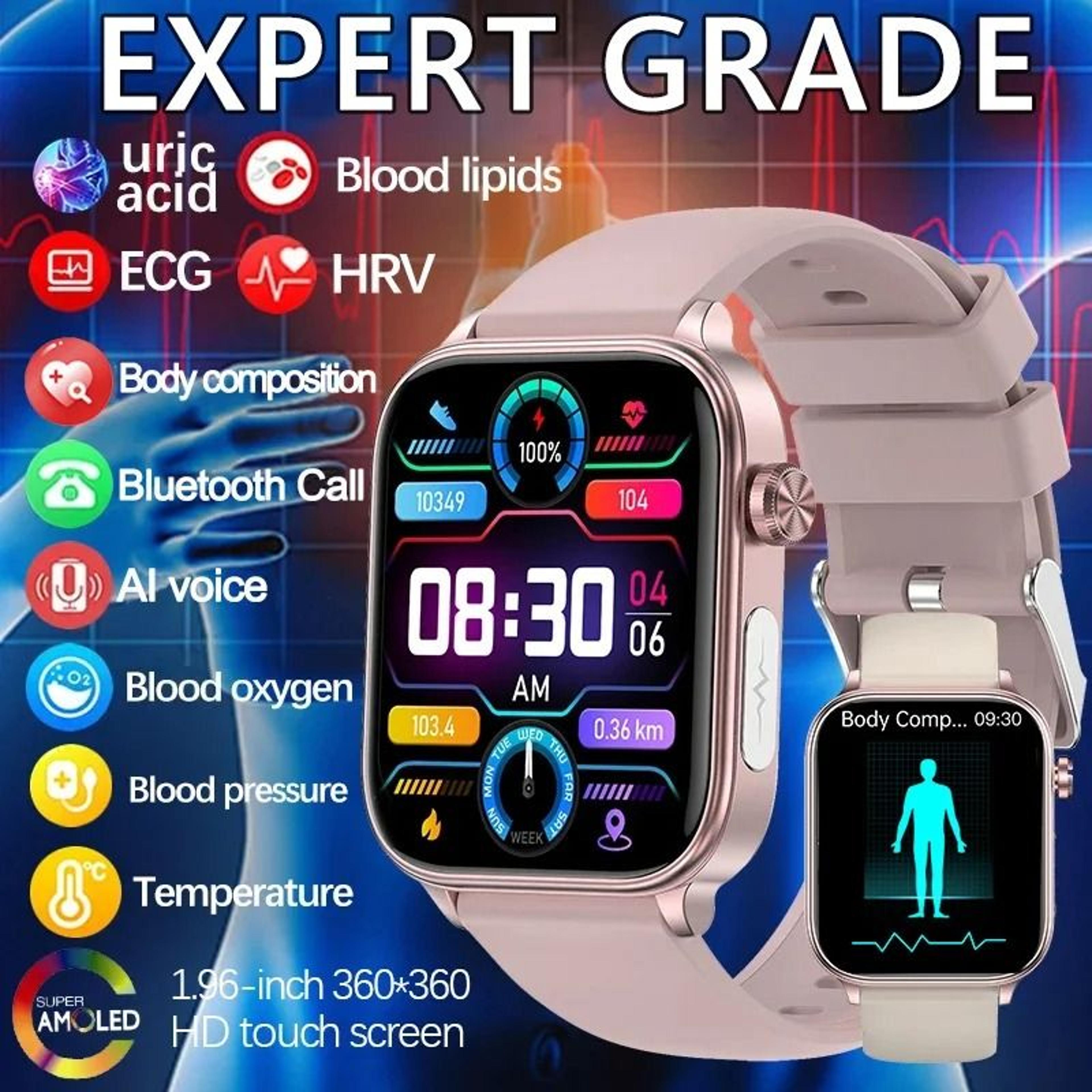 ai health diagnostic & body composition smartwatch