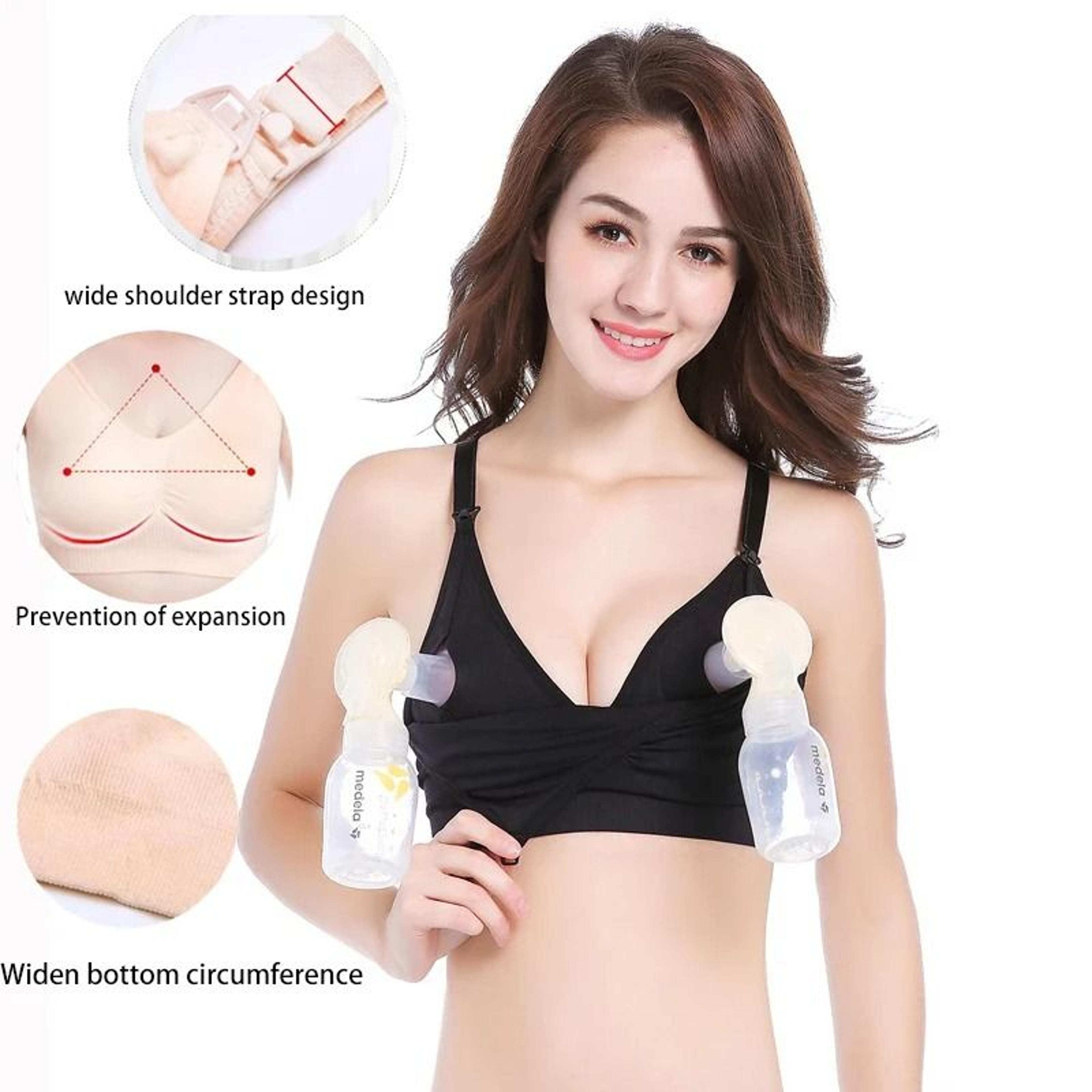 hands-free pumping & nursing maternity bra
