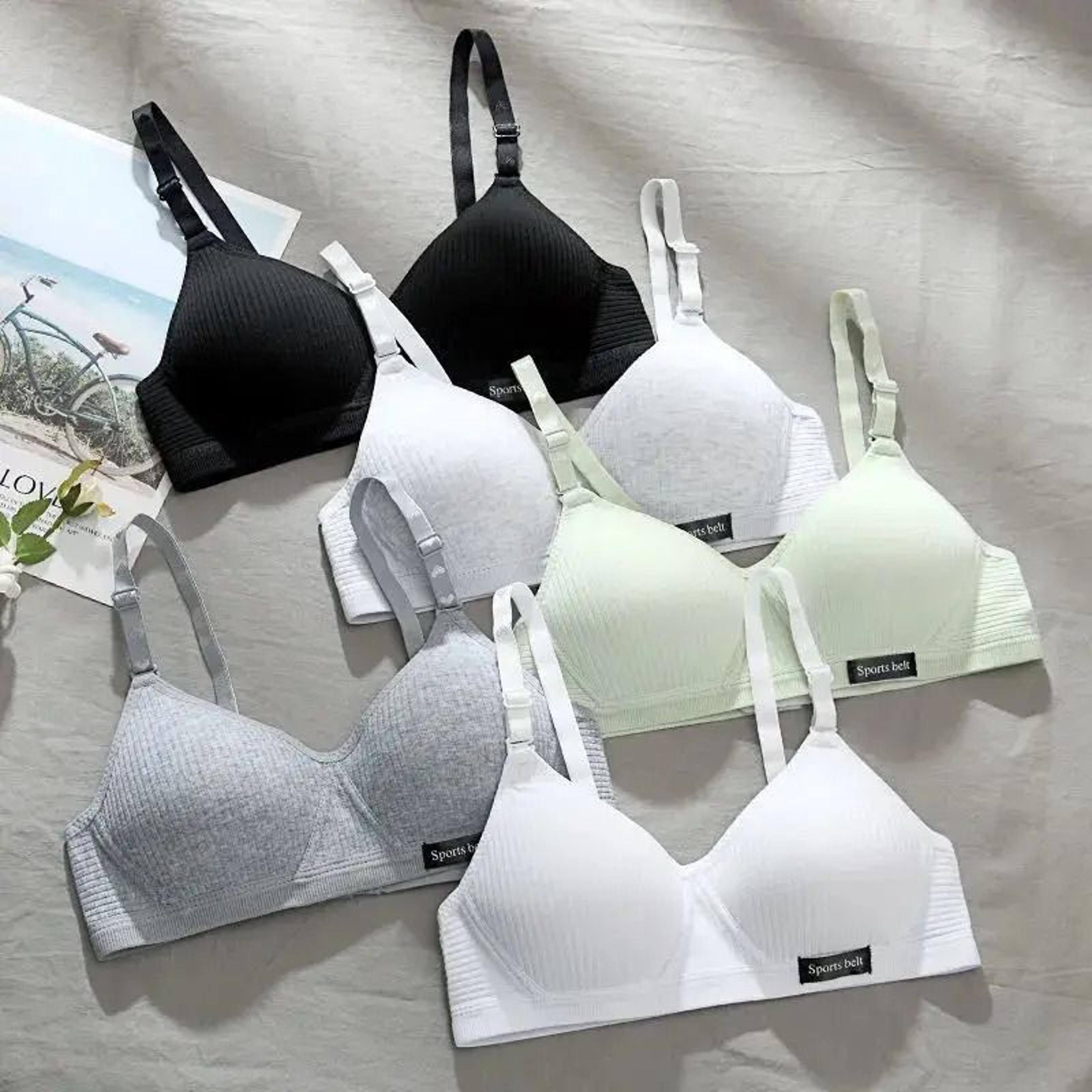 cotton comfort seamless wireless push-up bra