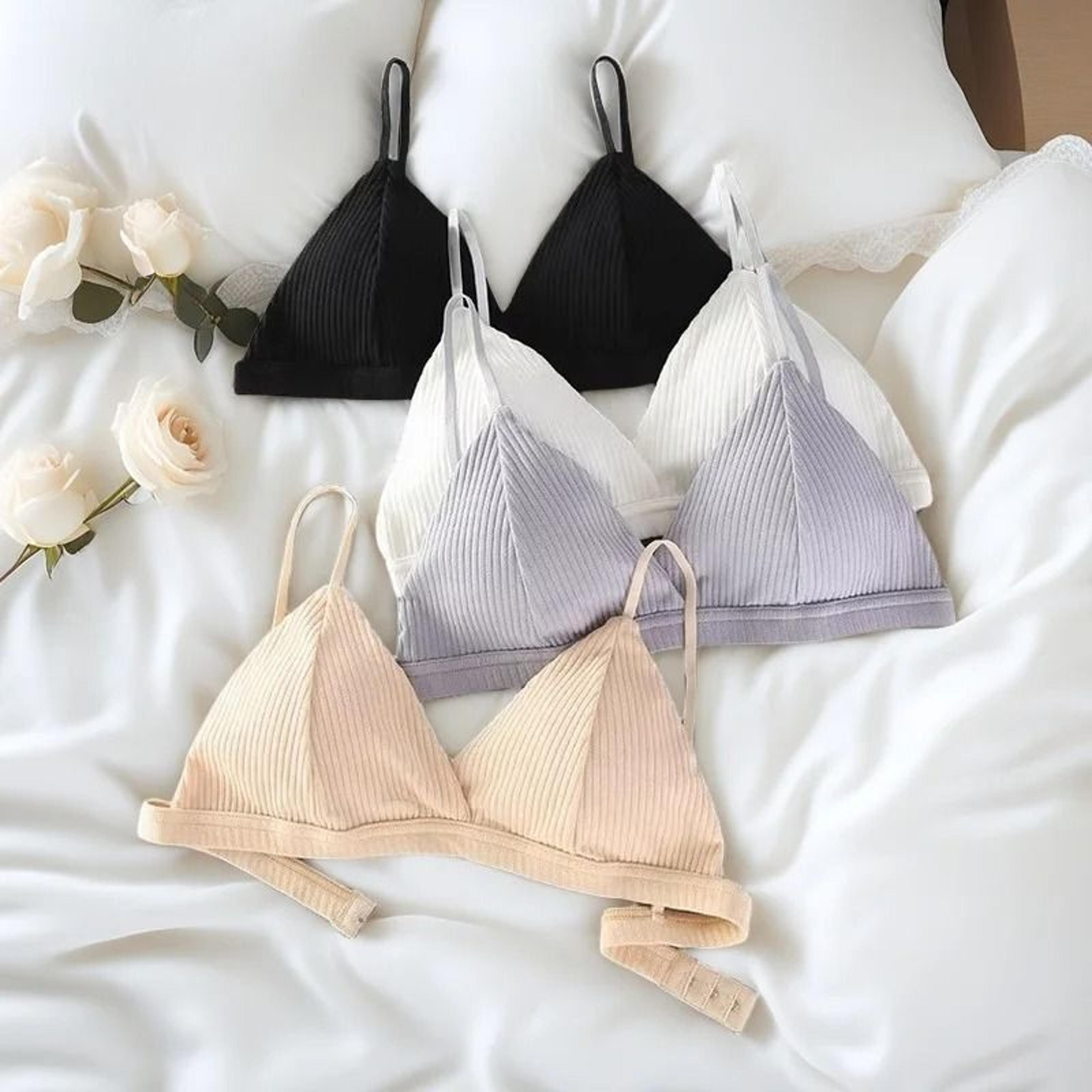essential cotton seamless push-up bralette