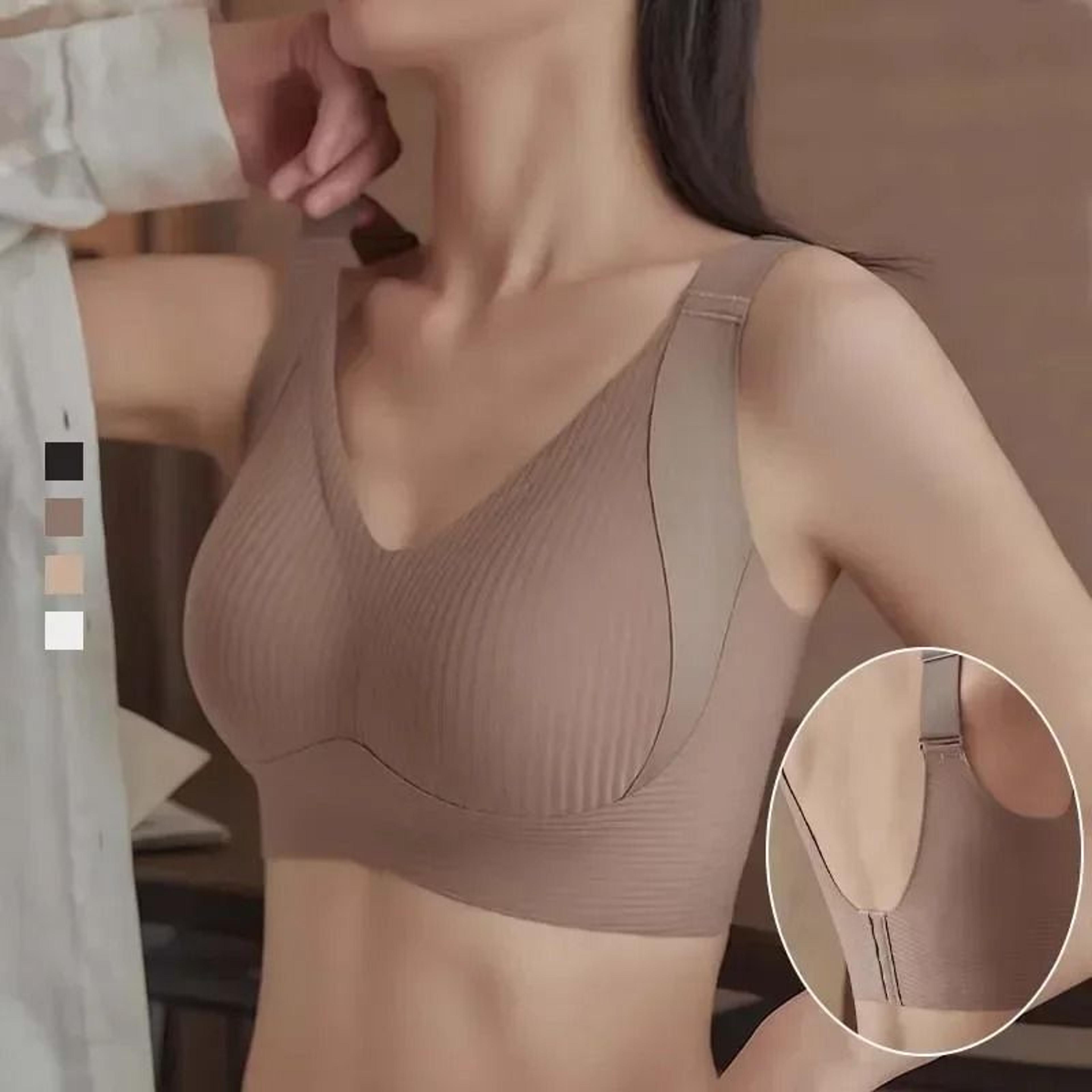 seamless wireless push-up bra