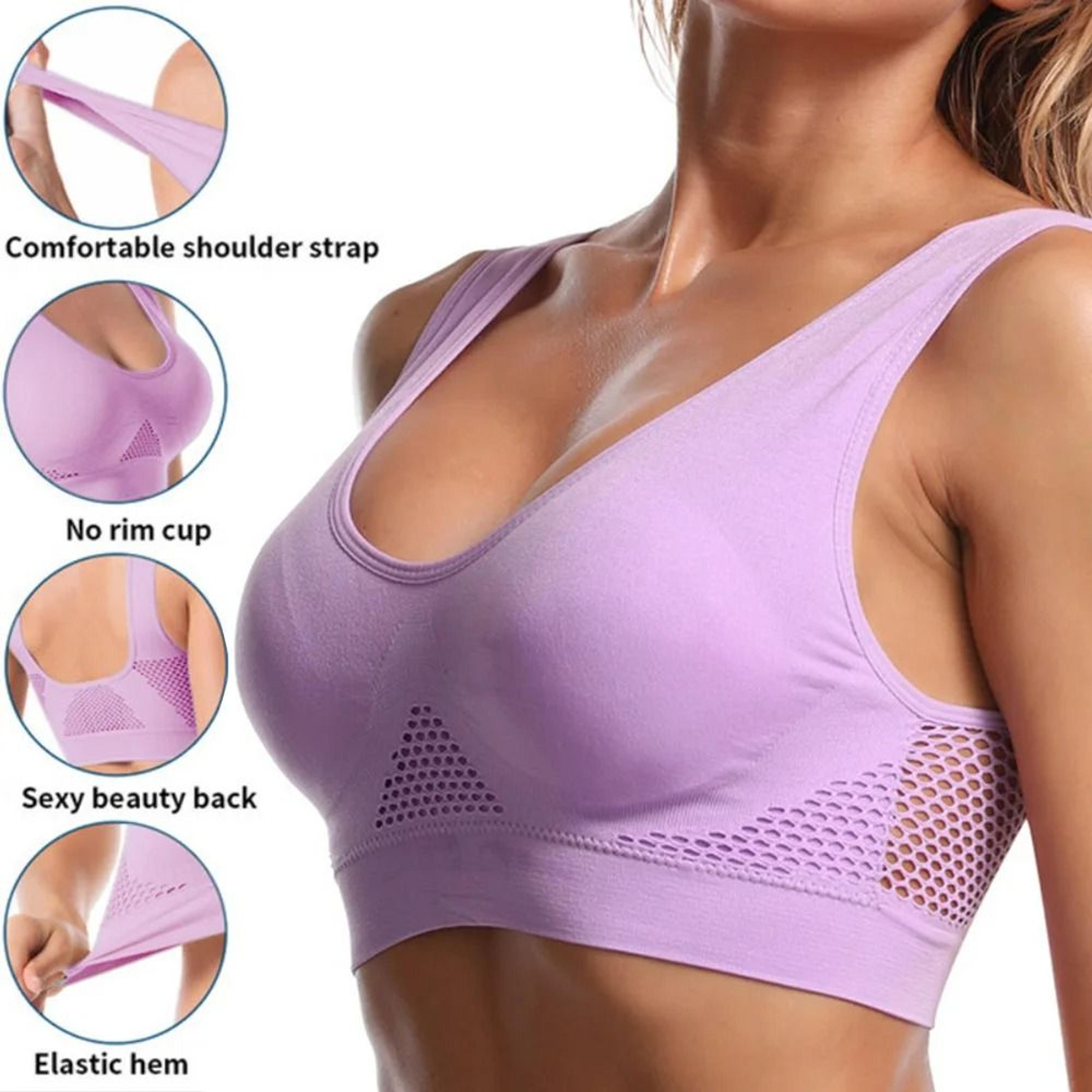 hollow-out breathable yoga fitness sports bra