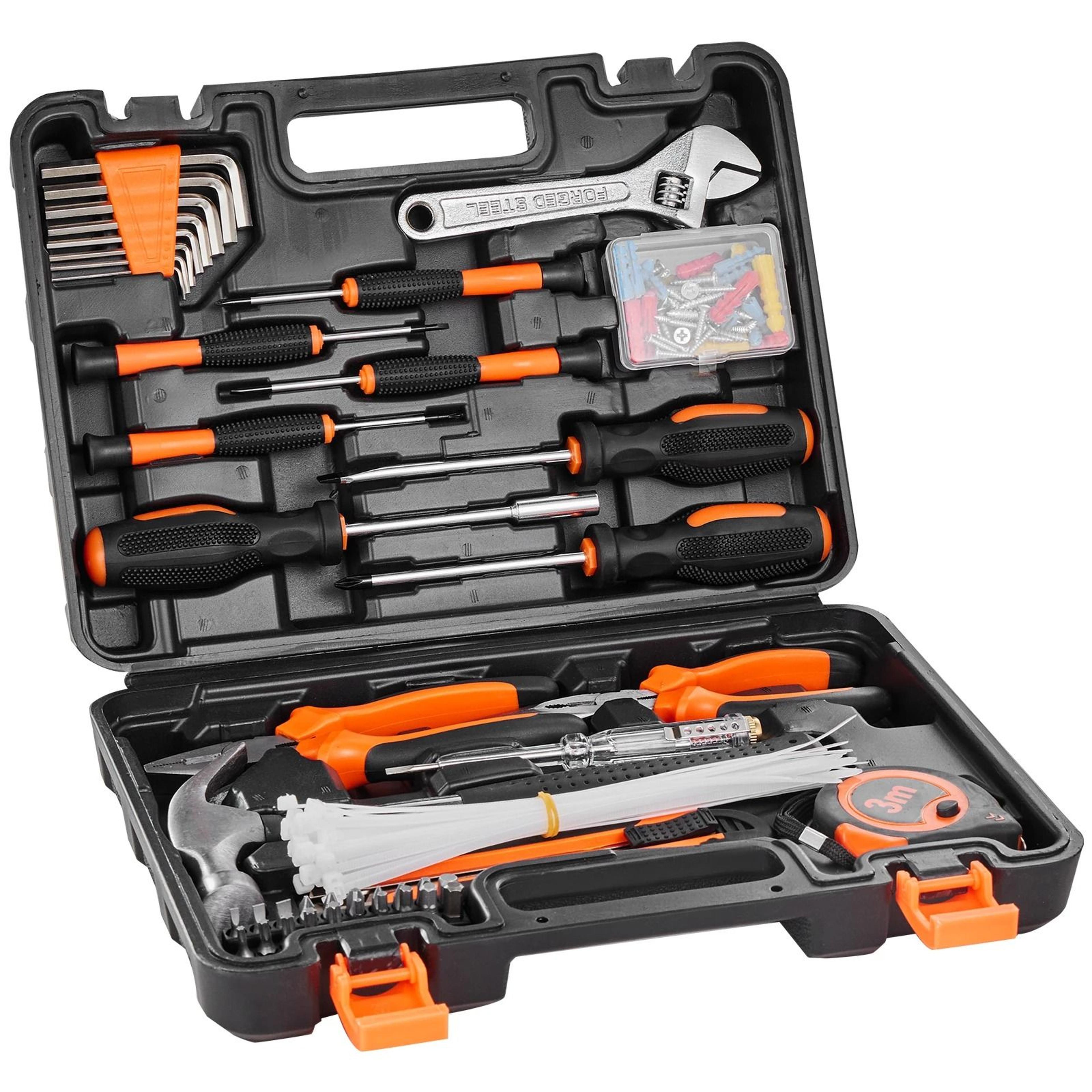 general home repair tool kit – portable multi-purpose hardware set