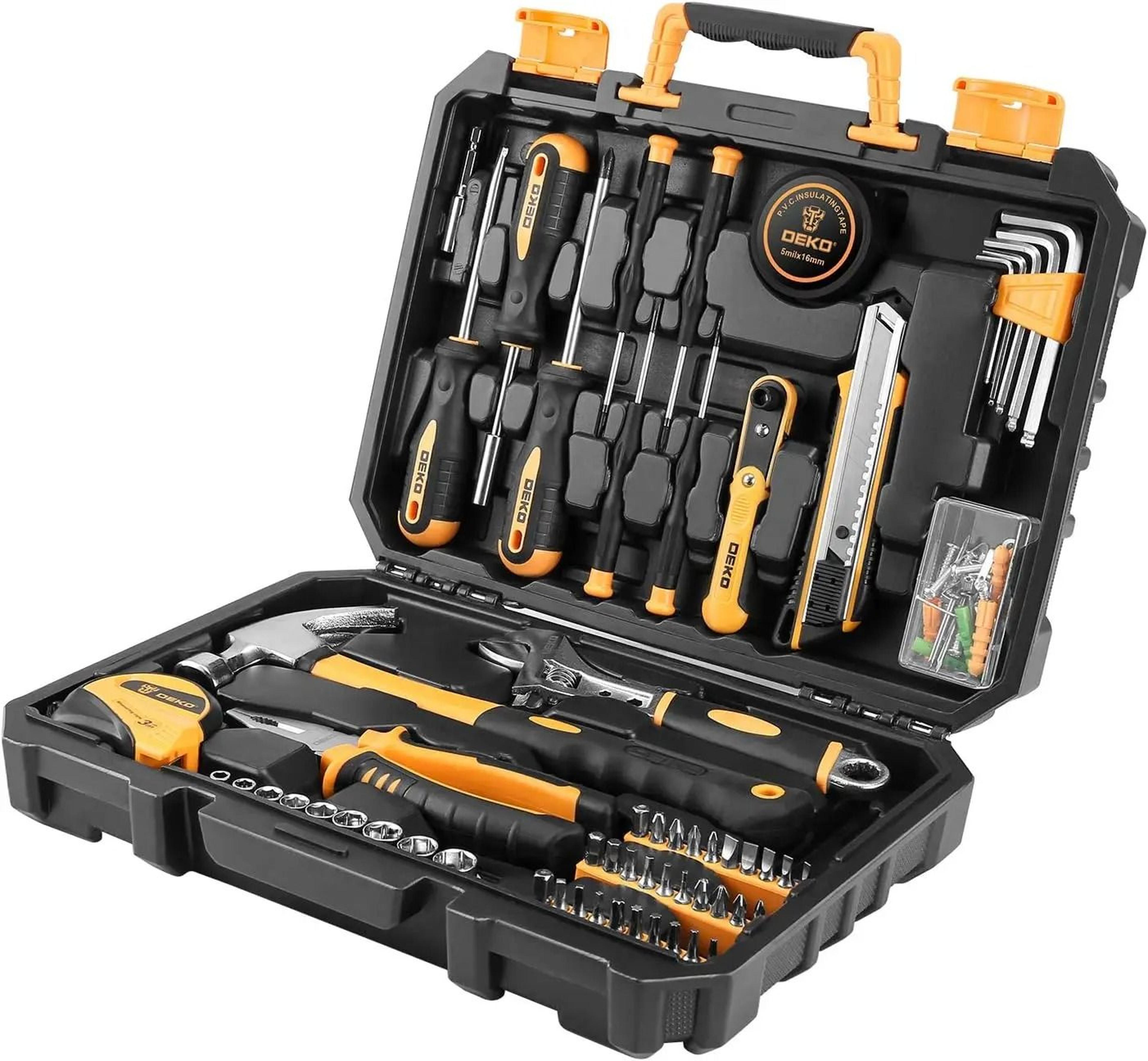 100-piece general home repair tool set – professional household hand tool kit