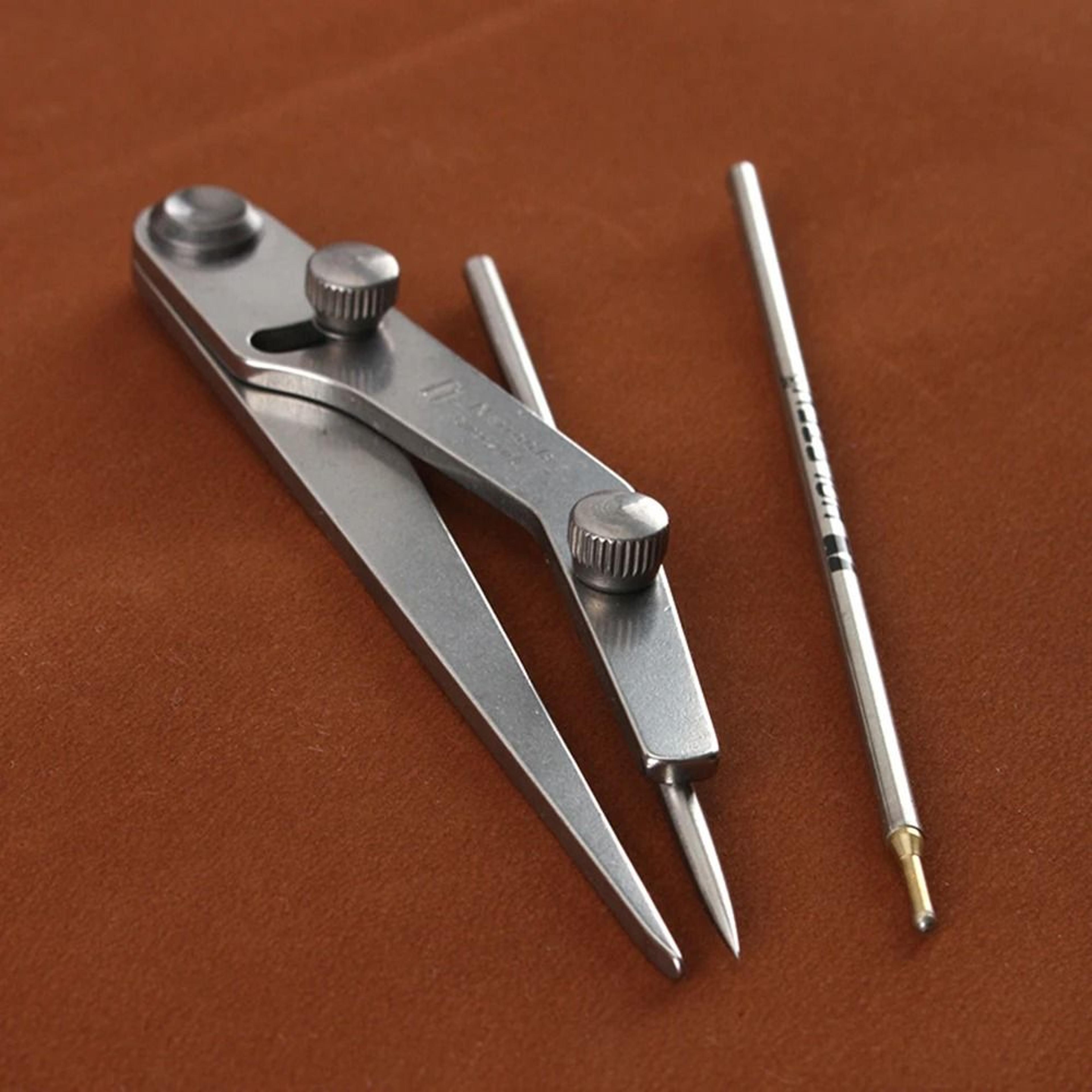 leather pitch gauge & marking tool – precision spacing divider
