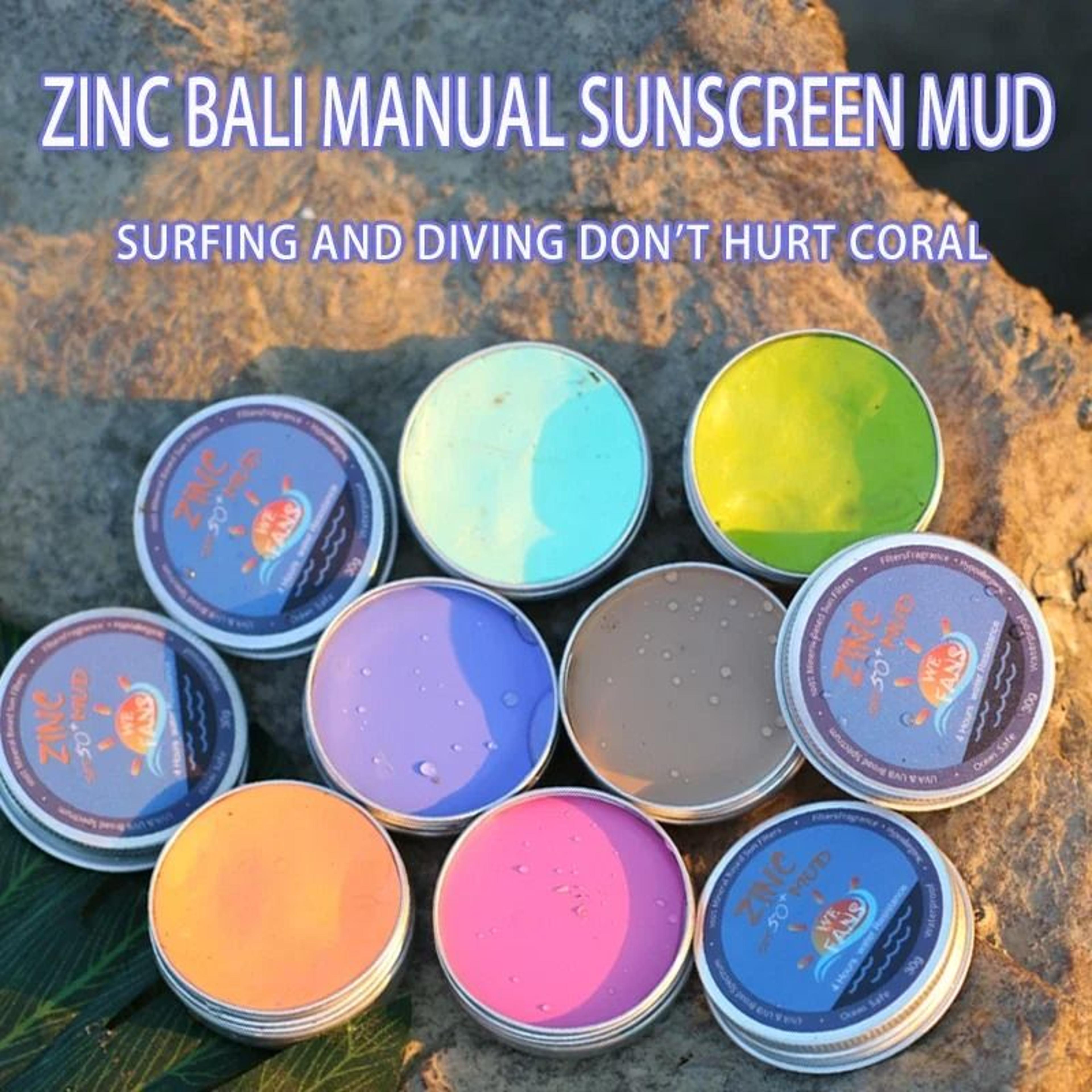 eco-friendly zinc surfing & diving sunscreen mud