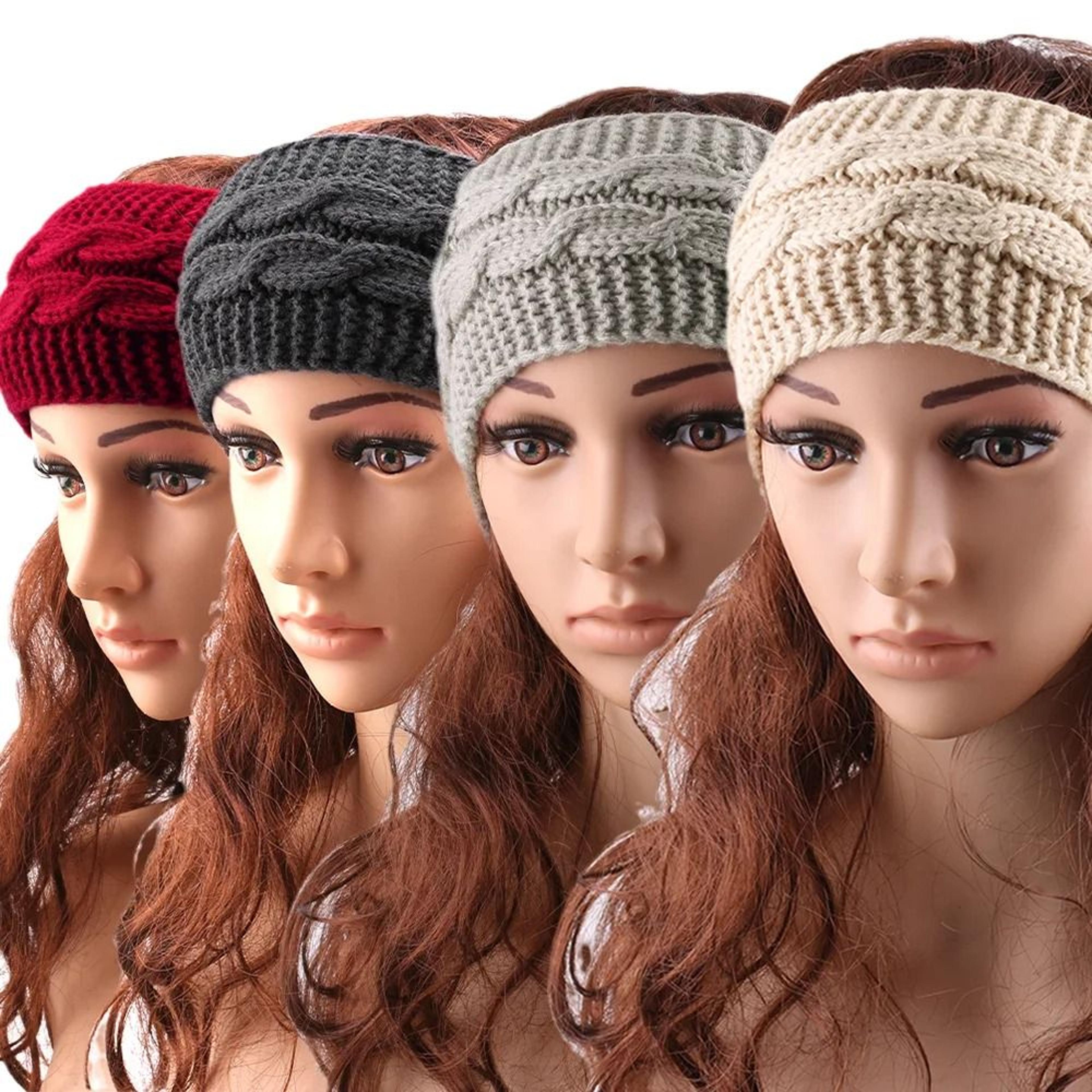 autumn and winter elastic knitted thermal headband
