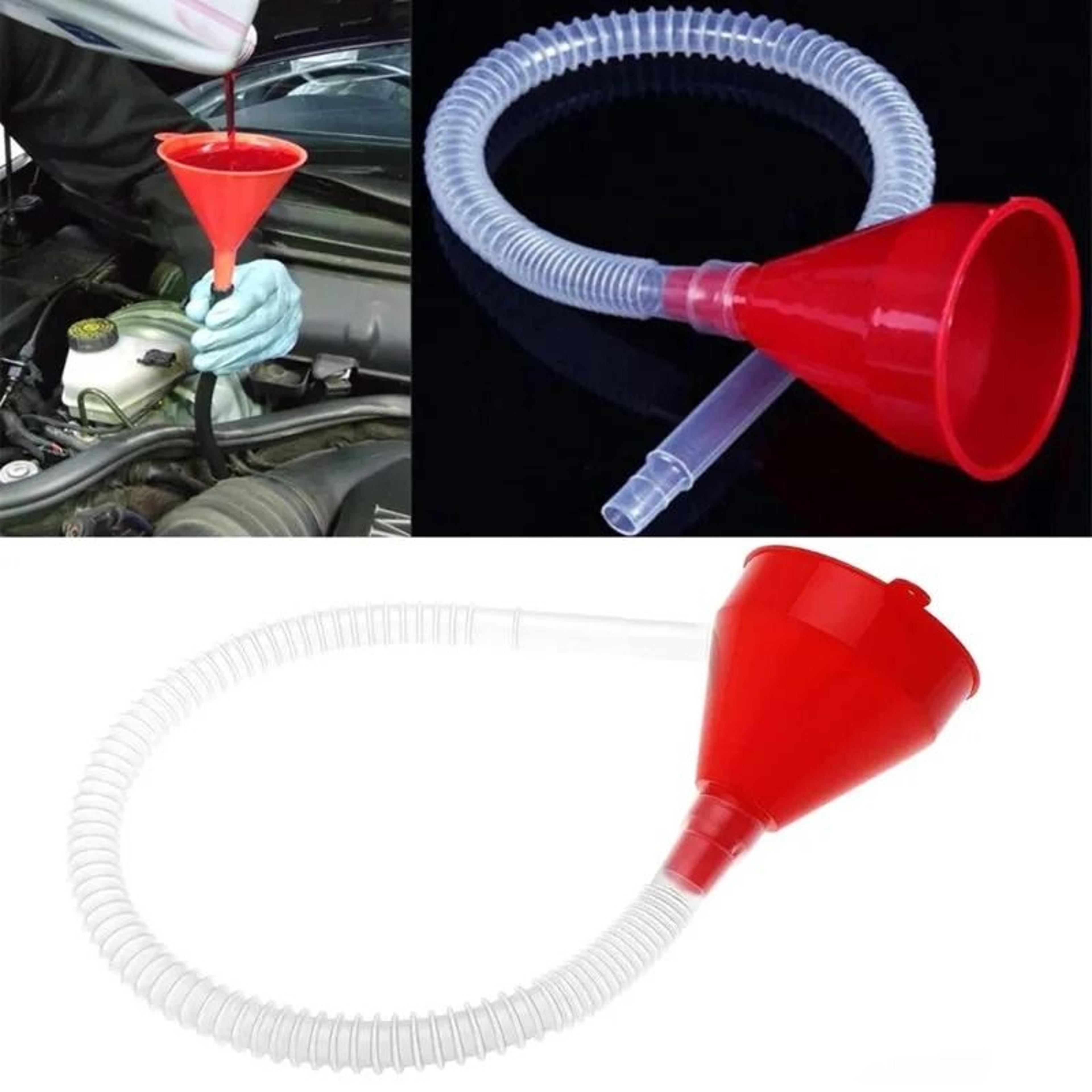 universal high-flow telescopic refueling funnel with detachable hose