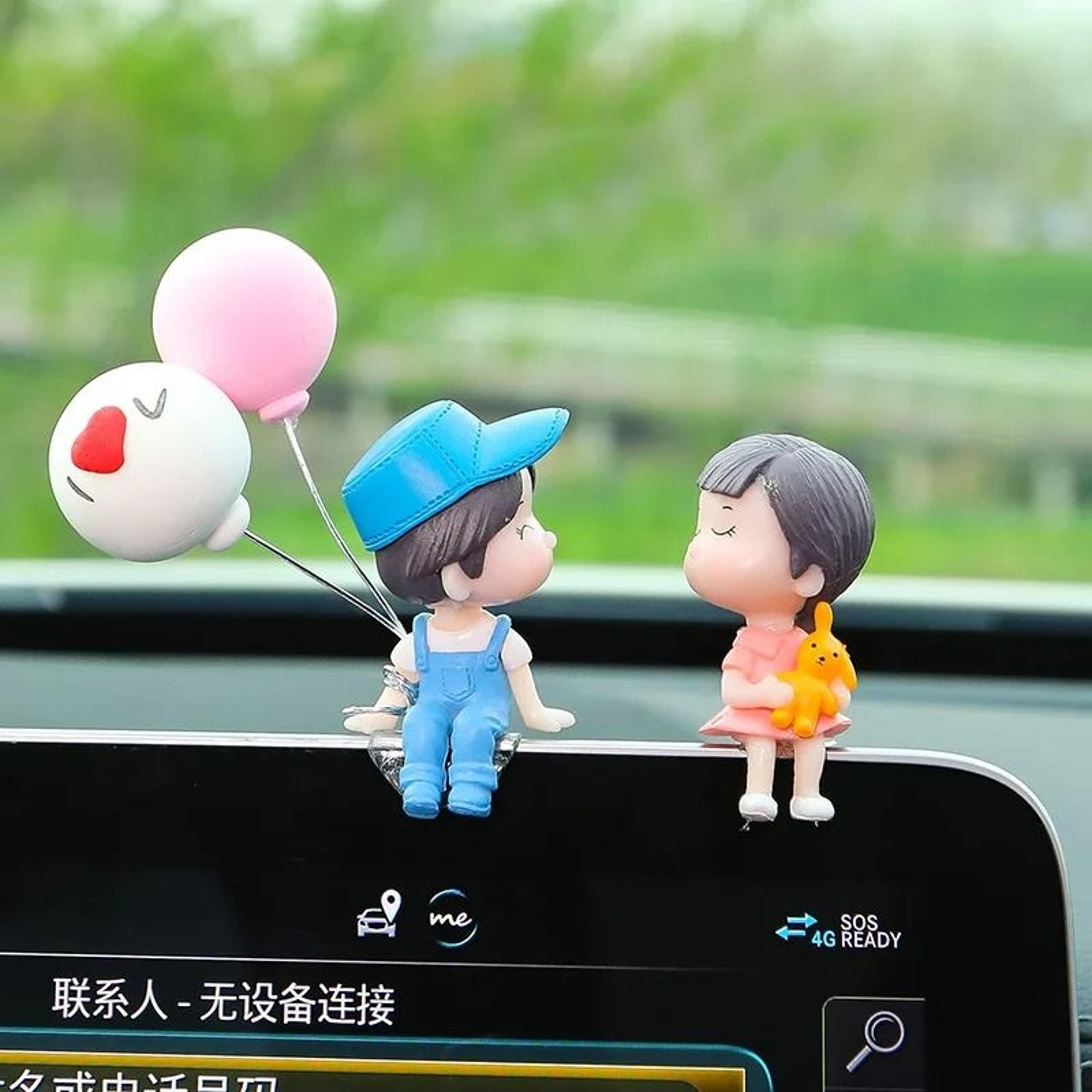 romantic "sweet couple" car dashboard & interior ornament set