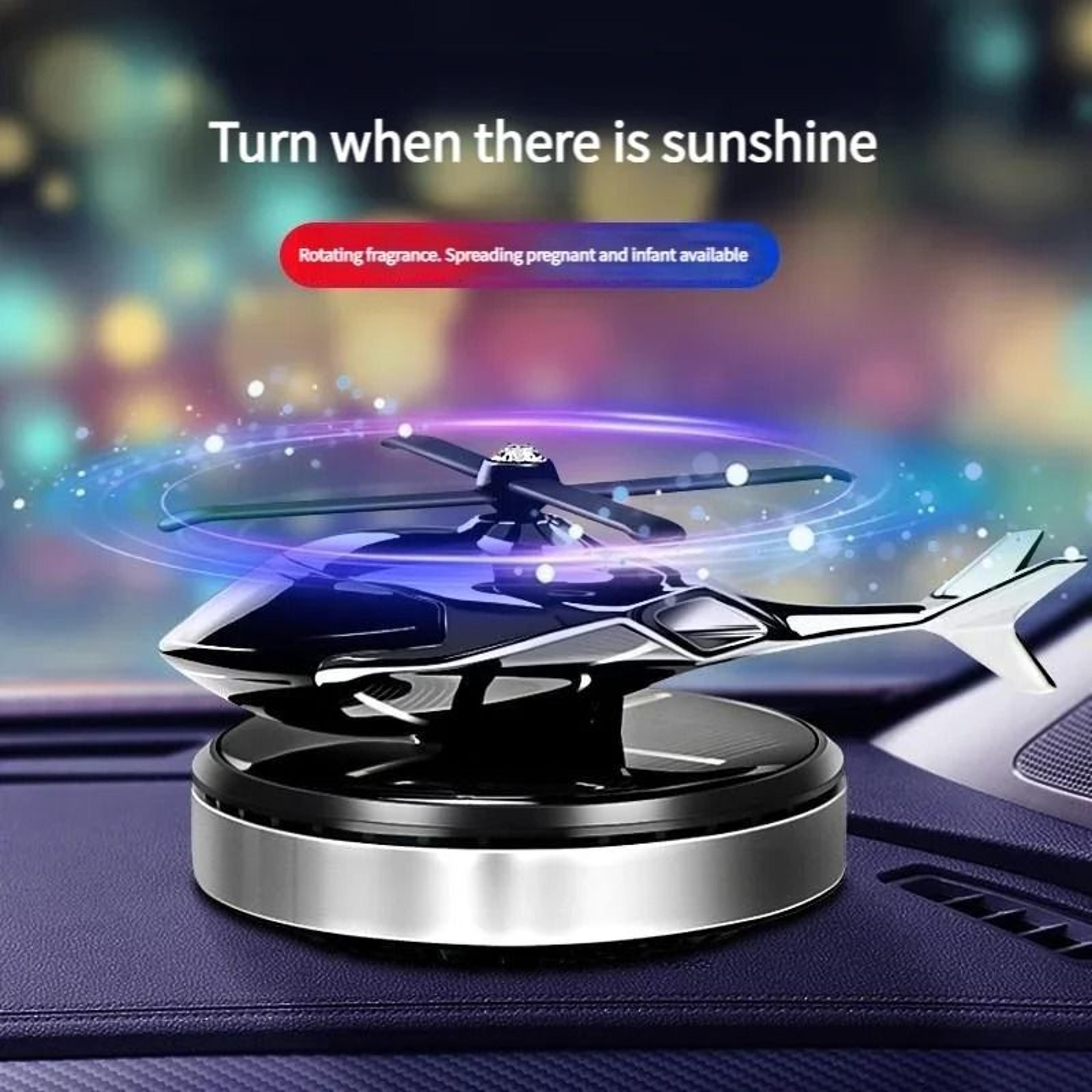 solar-powered rotating helicopter car air freshener