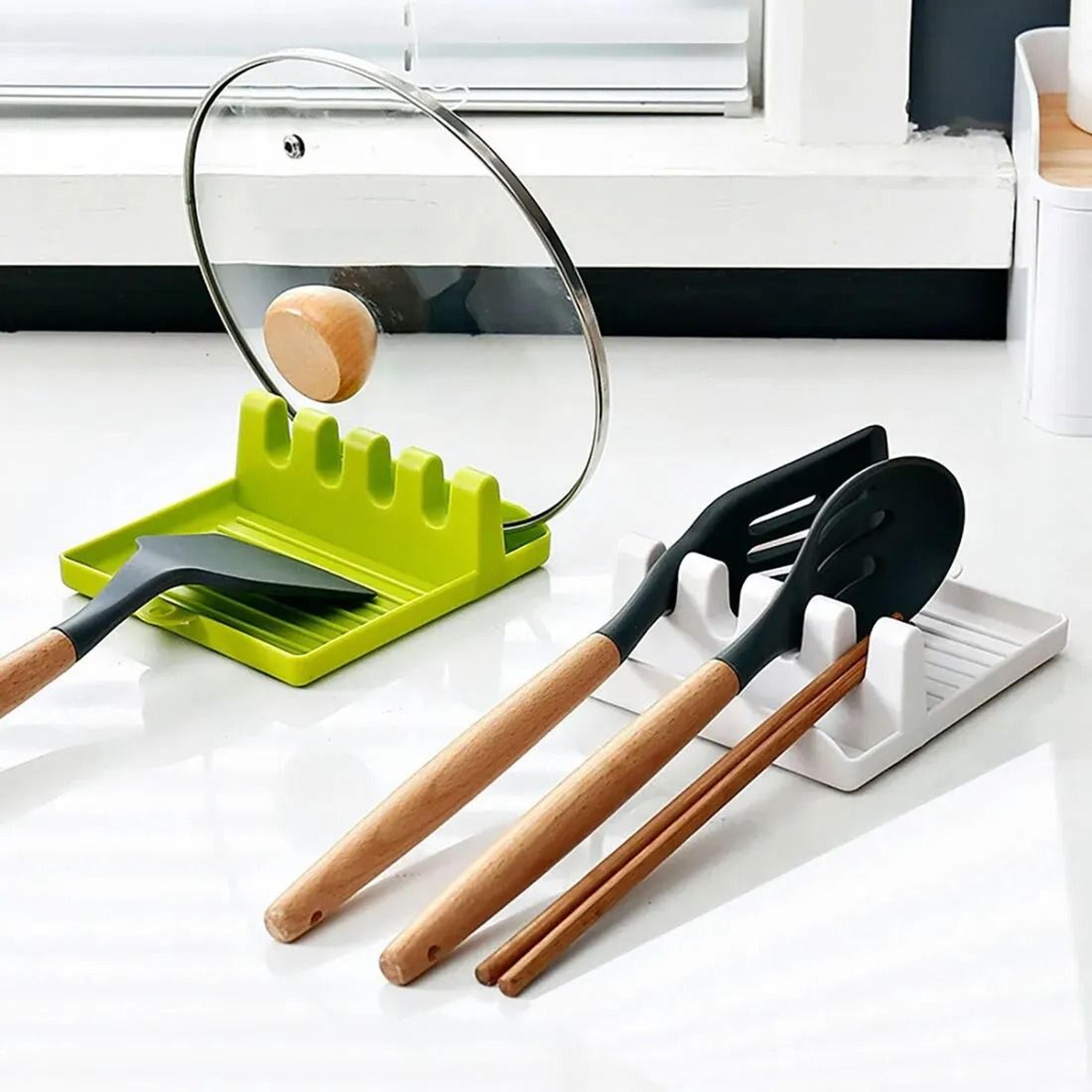 multifunctional kitchen spatula & pot lid rack – clean countertop organizer