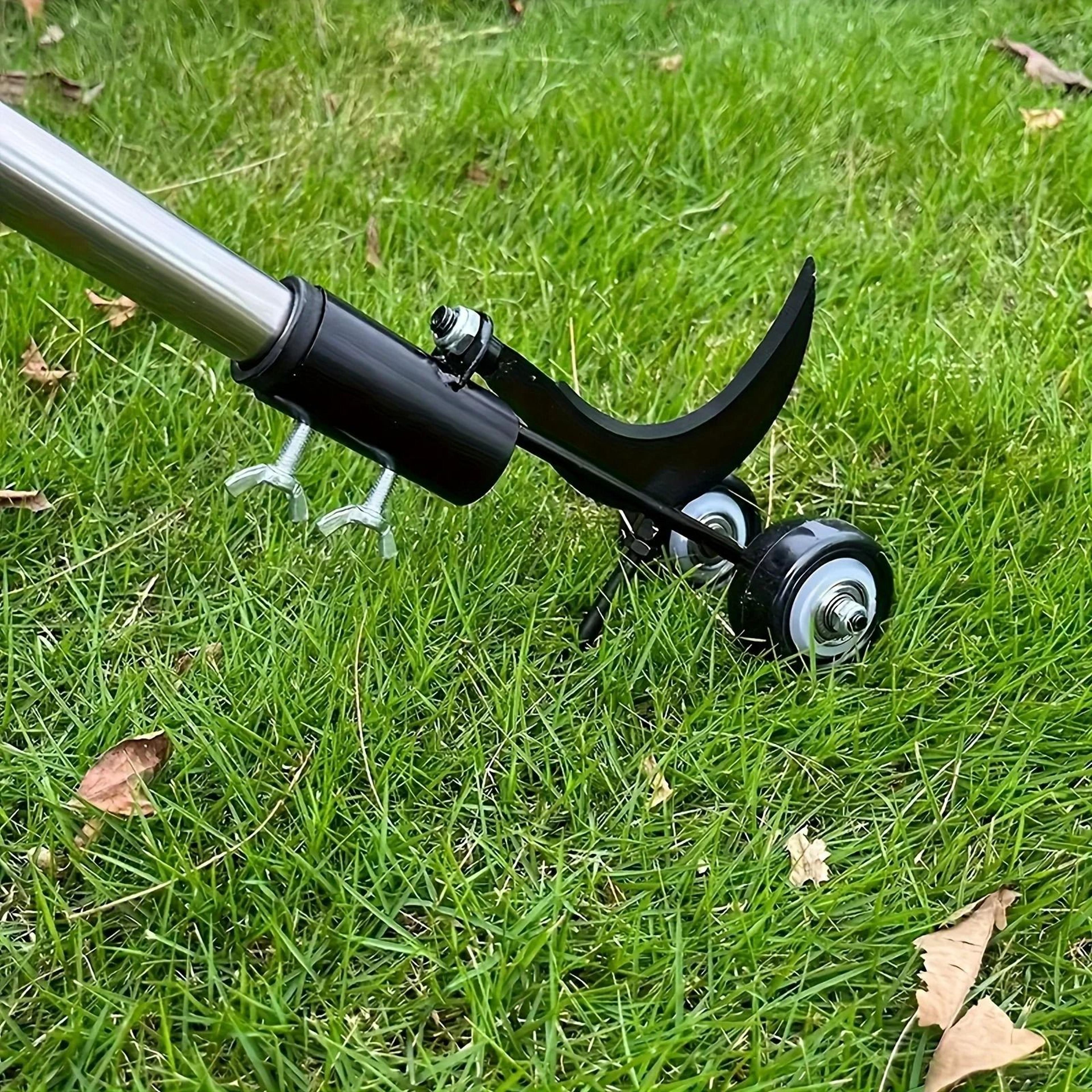 metal weeder with wheels – handheld gap weeding tool for driveways & sidewalks