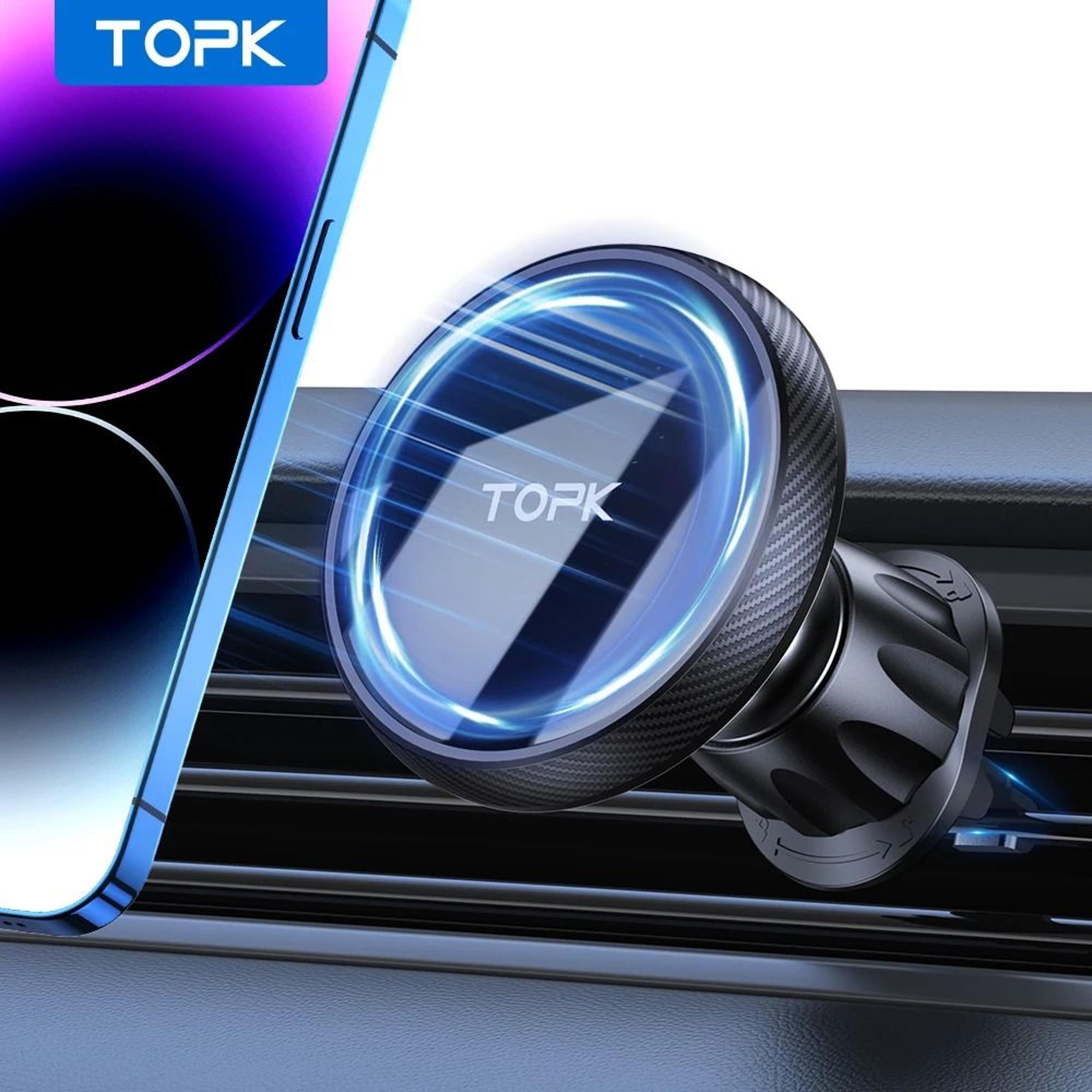 premium magnetic car phone mount – industrial-strength metal hook vent clip