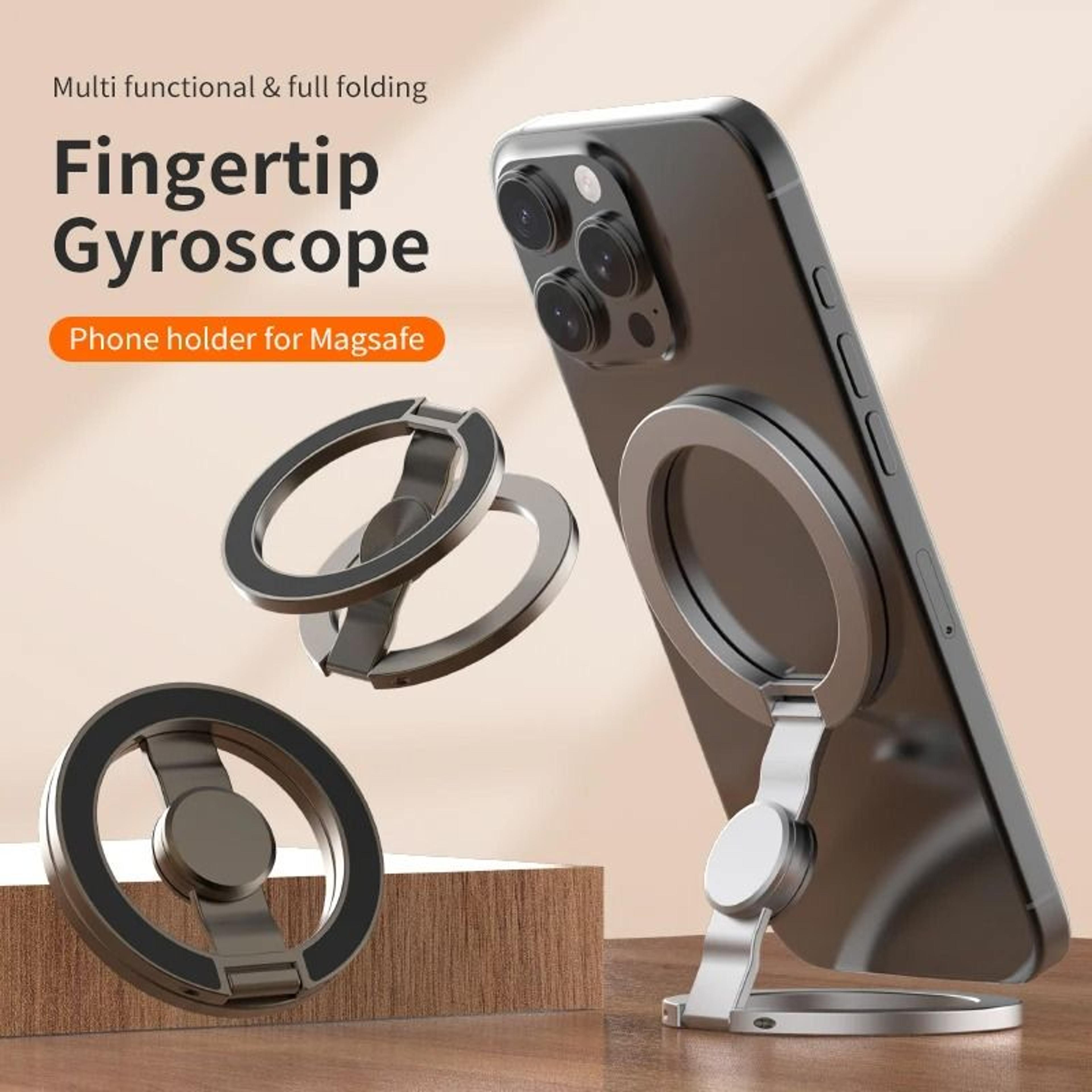 double magnetic phone ring stand – ultra-strong foldable metal bracket