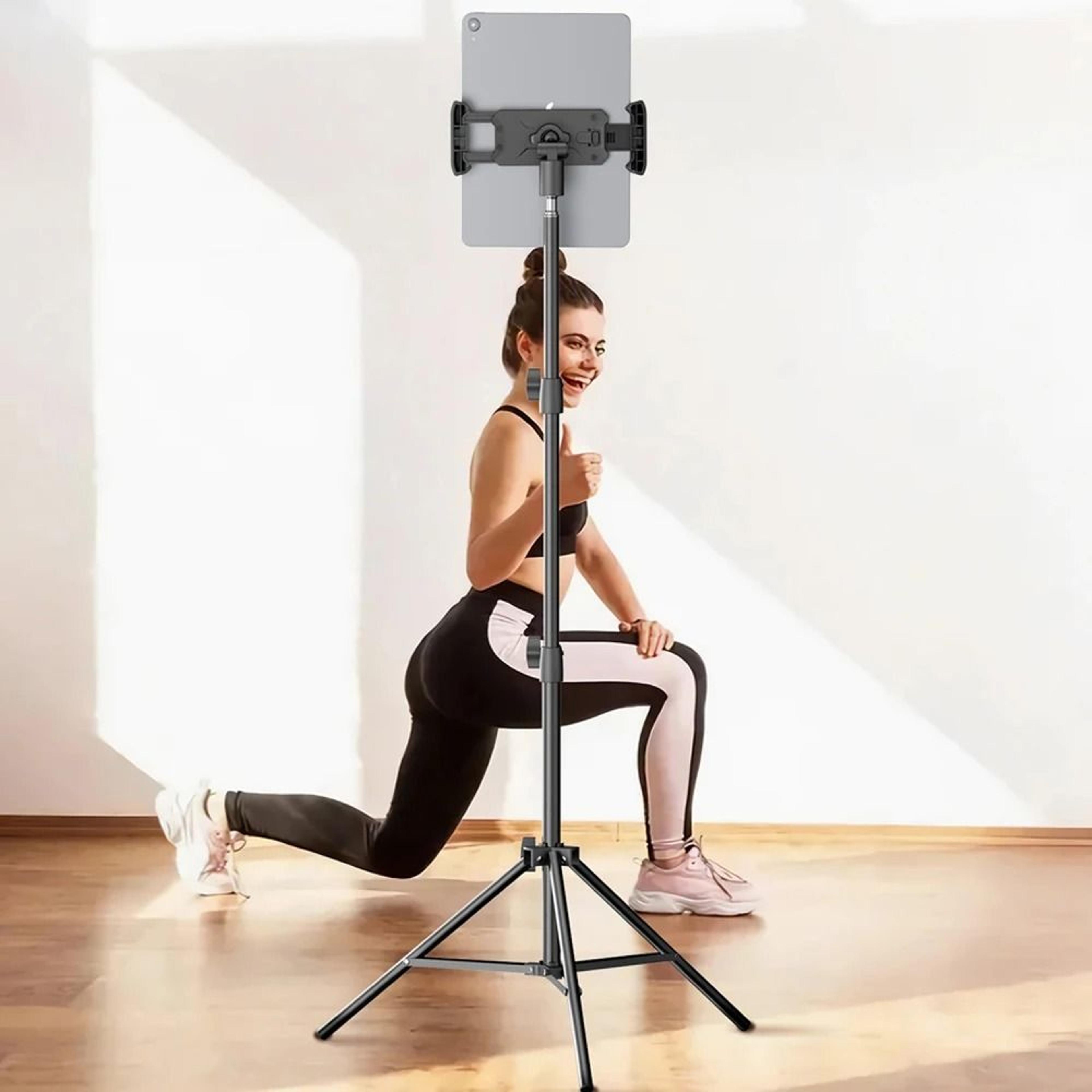 adjustable tripod floor stand heavy-duty tablet & phone support