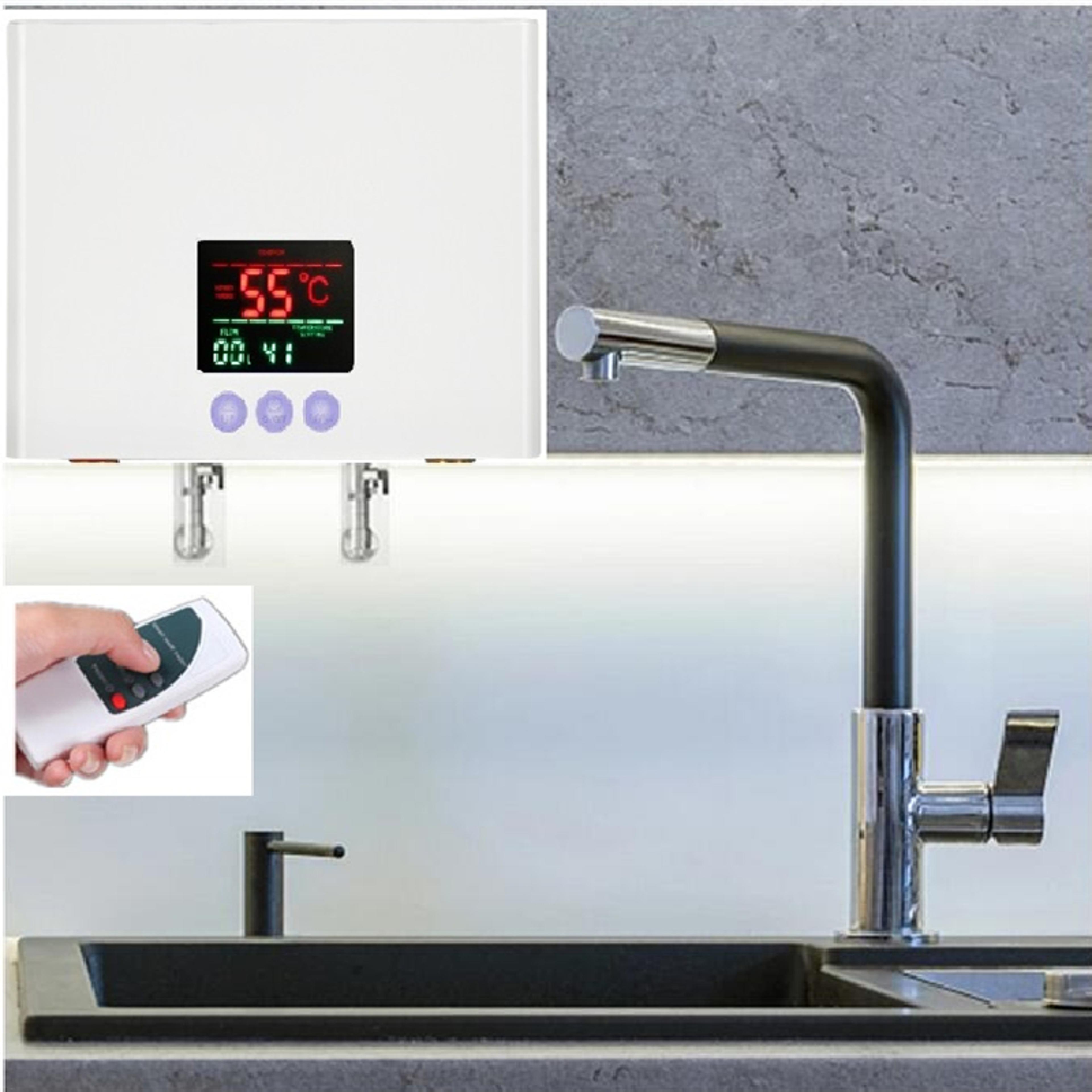 instant electric water heater, fast hot water for bathroom & kitchen