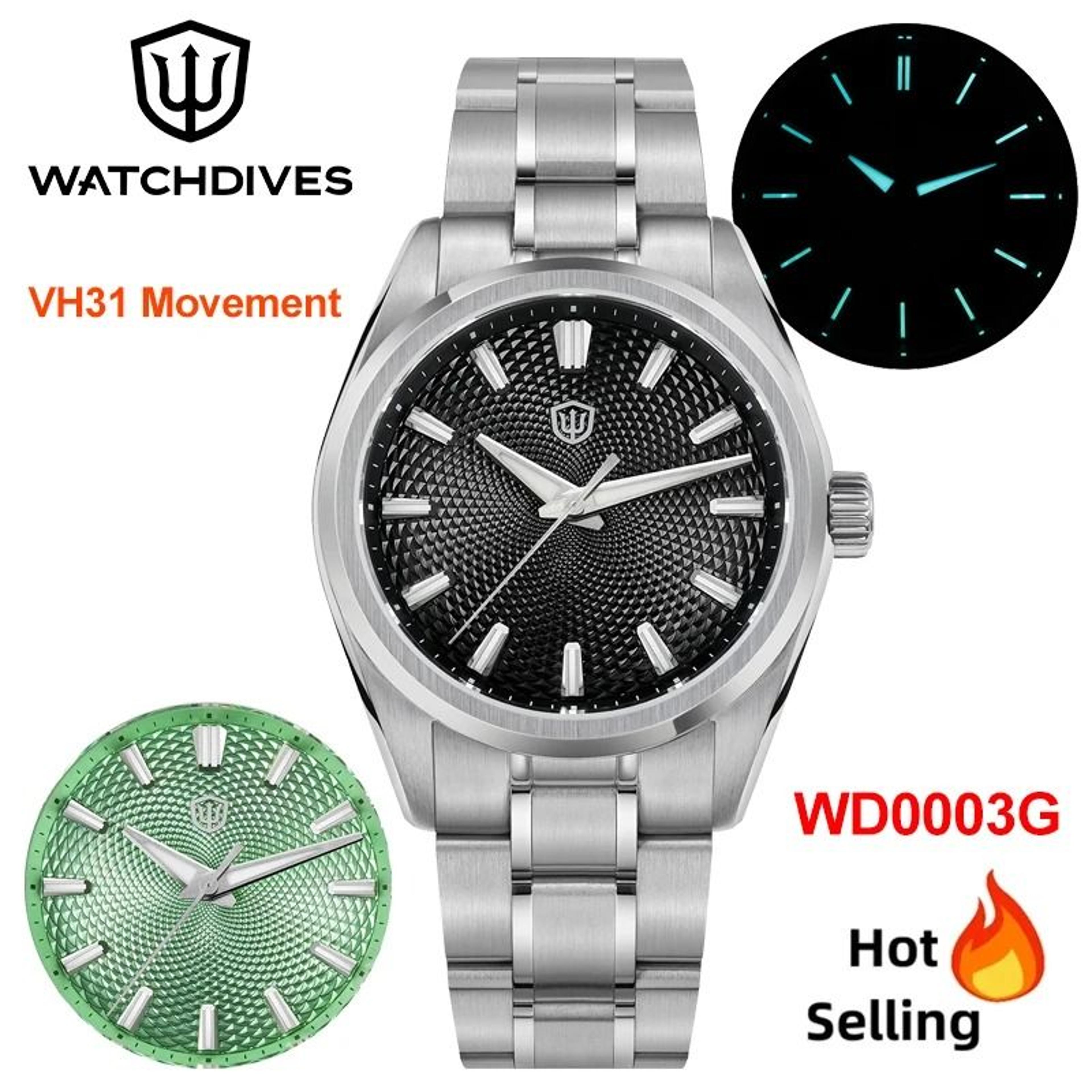 guilloche dial quartz watch – high-precision sweep movement luxury timepiece