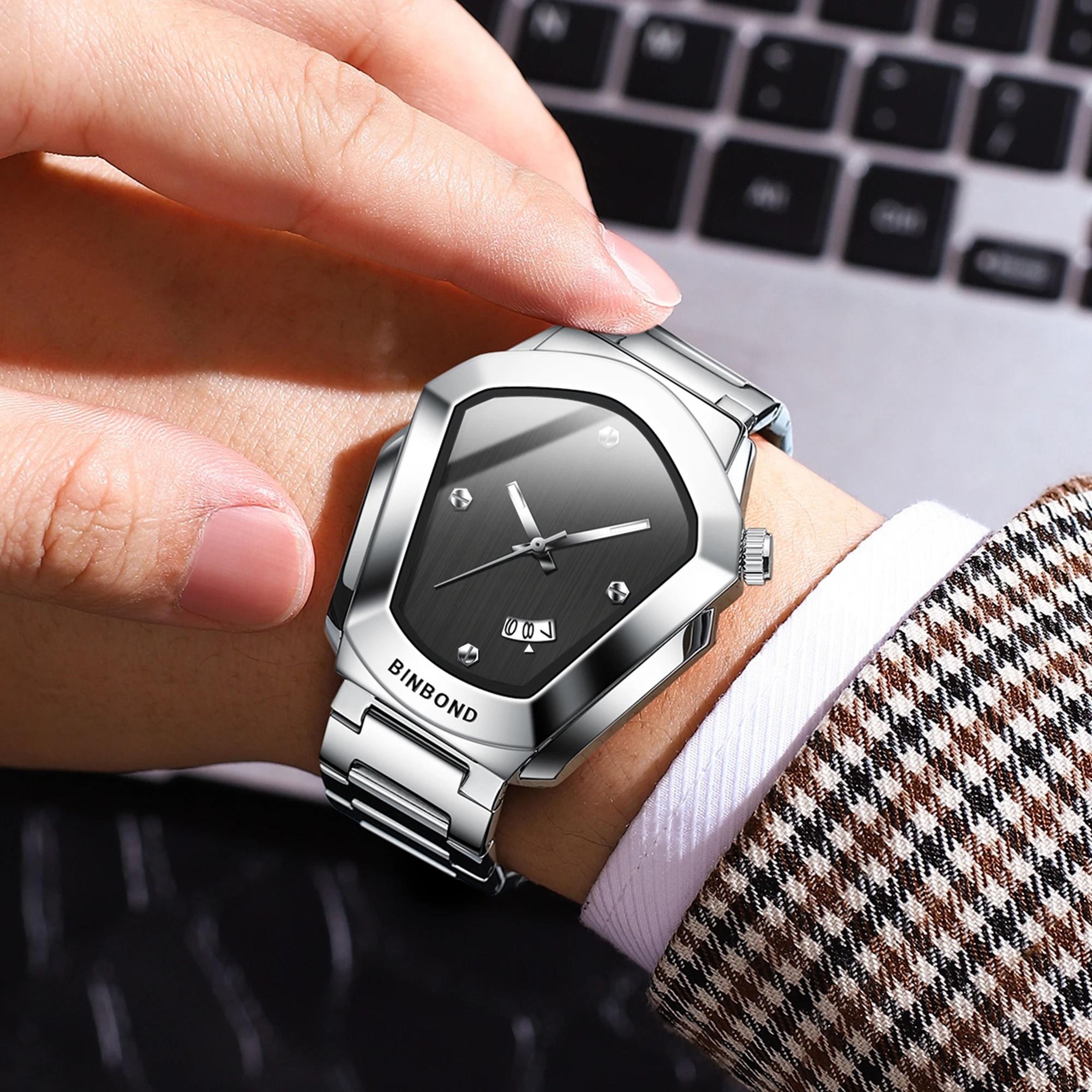motorcycle concept business watch – large fashion quartz timepiece