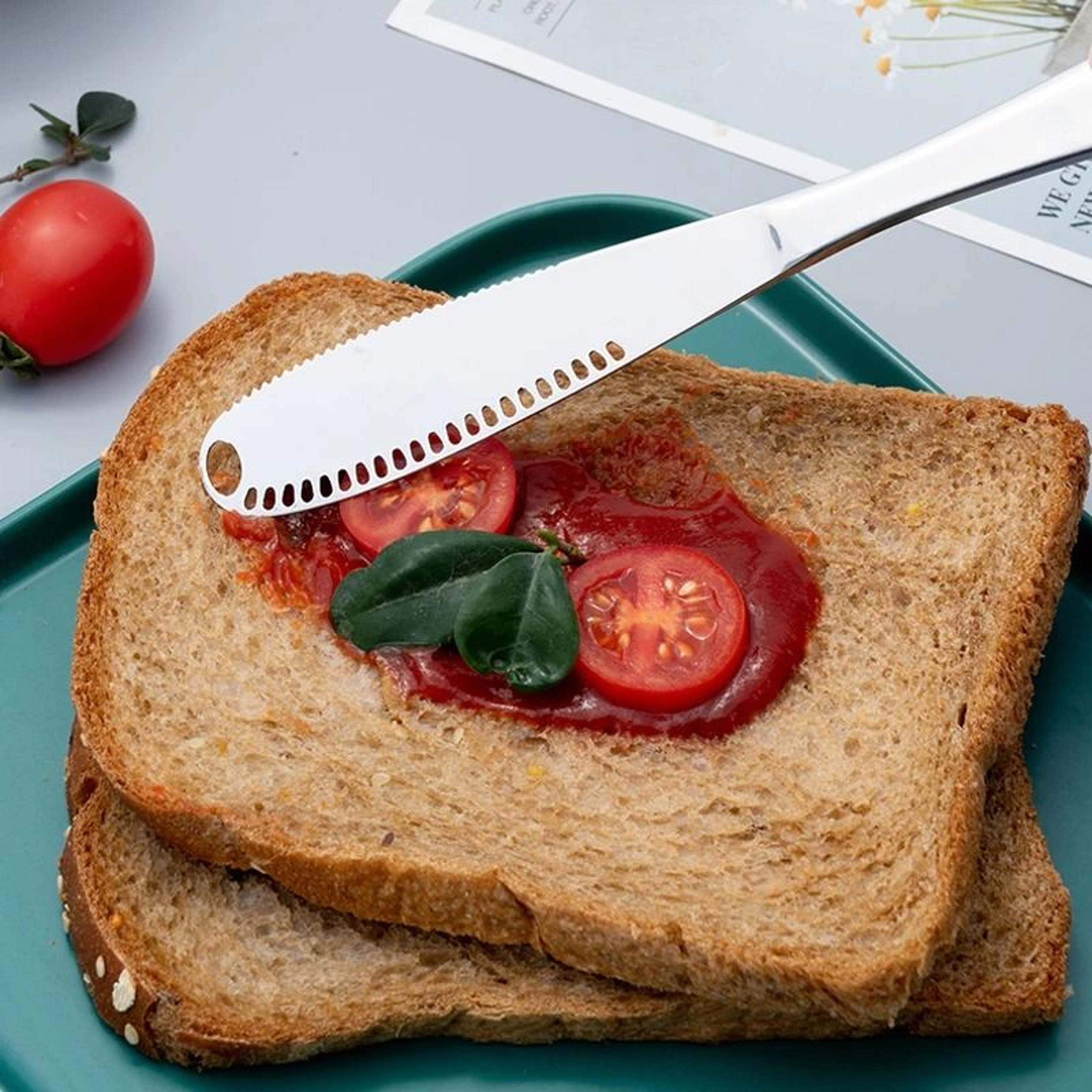 3-in-1 stainless steel butter & jam spreader