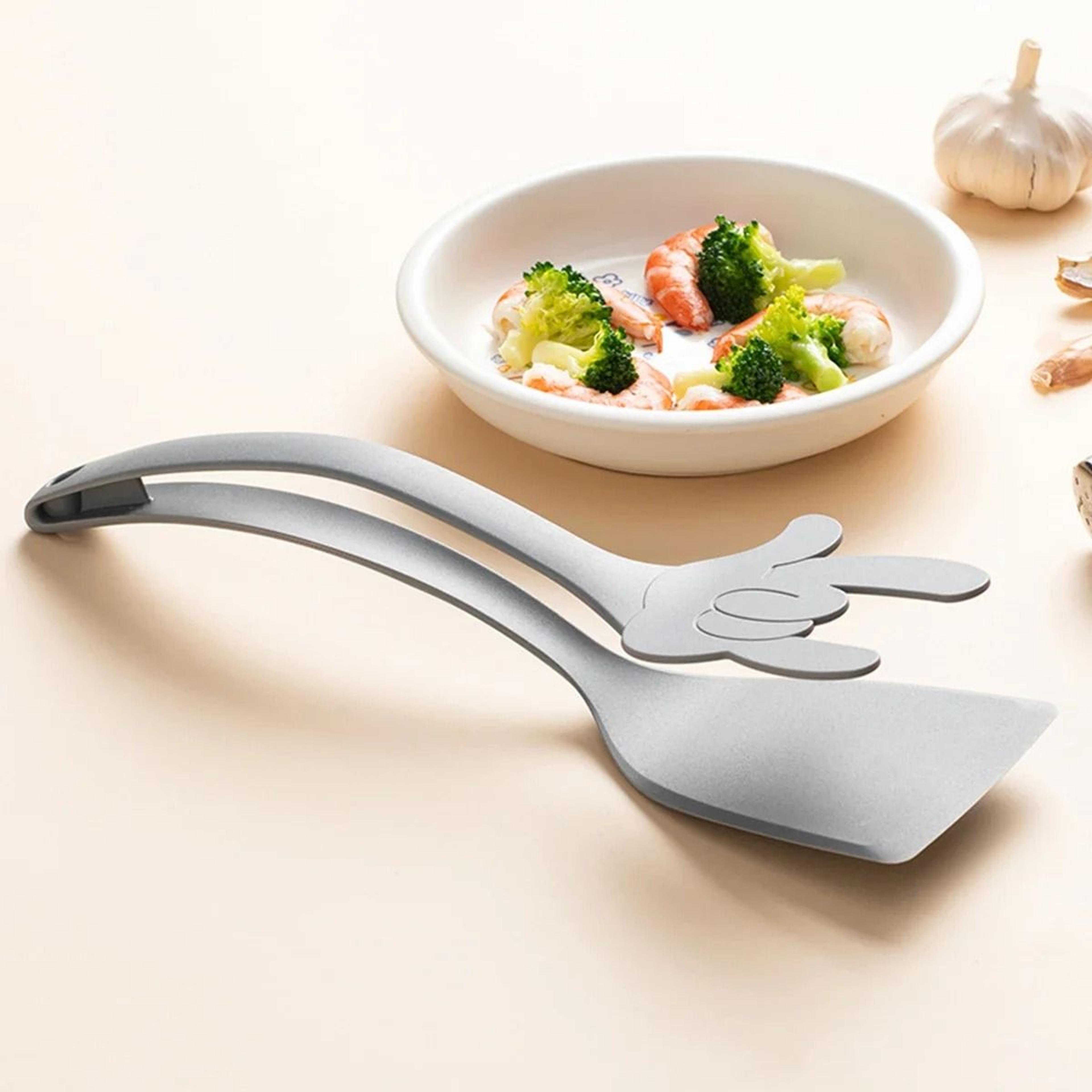 silicone grip and flip spatula tongs