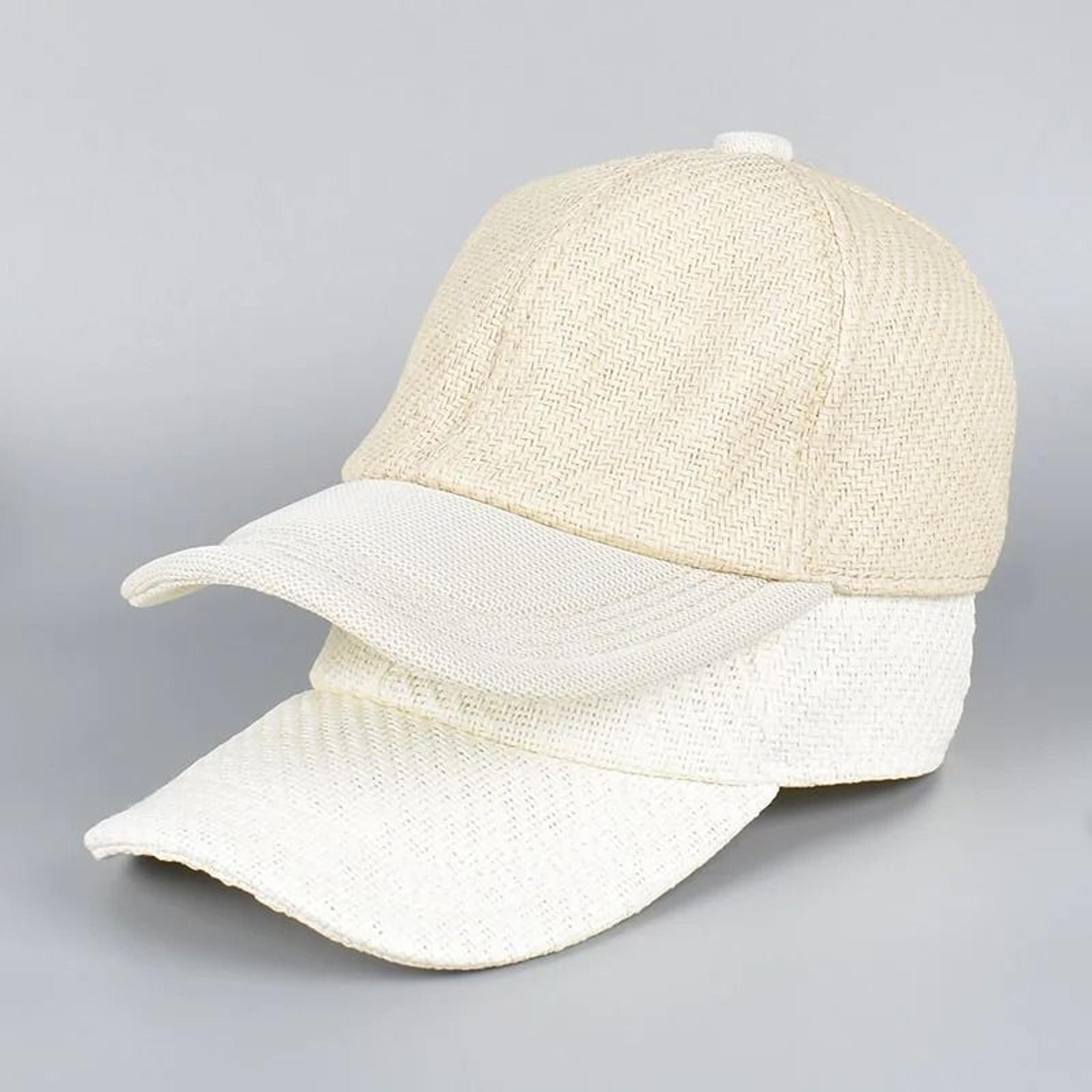 straw mesh baseball cap & hybrid sun hat