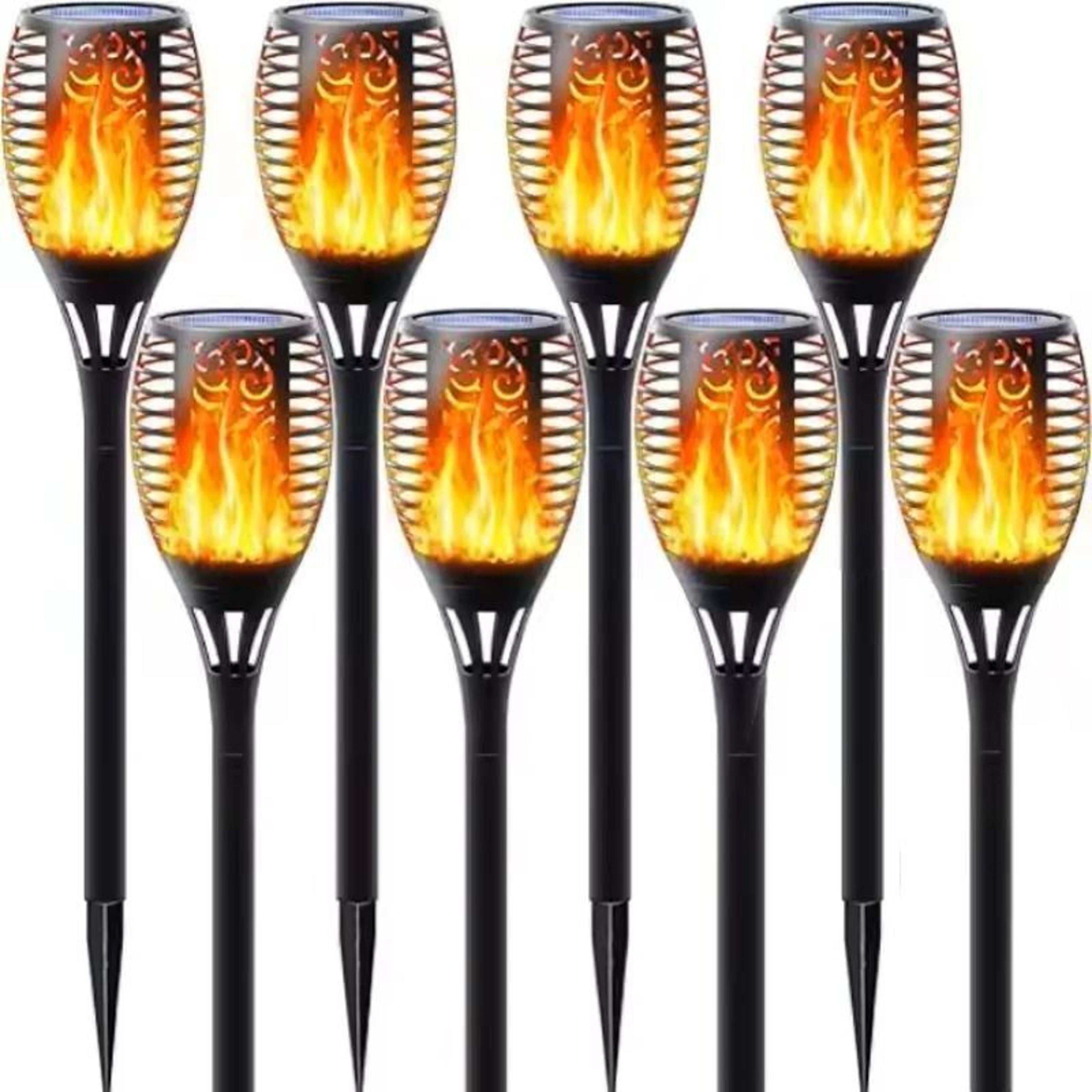 solar flashing flame outdoor torch light