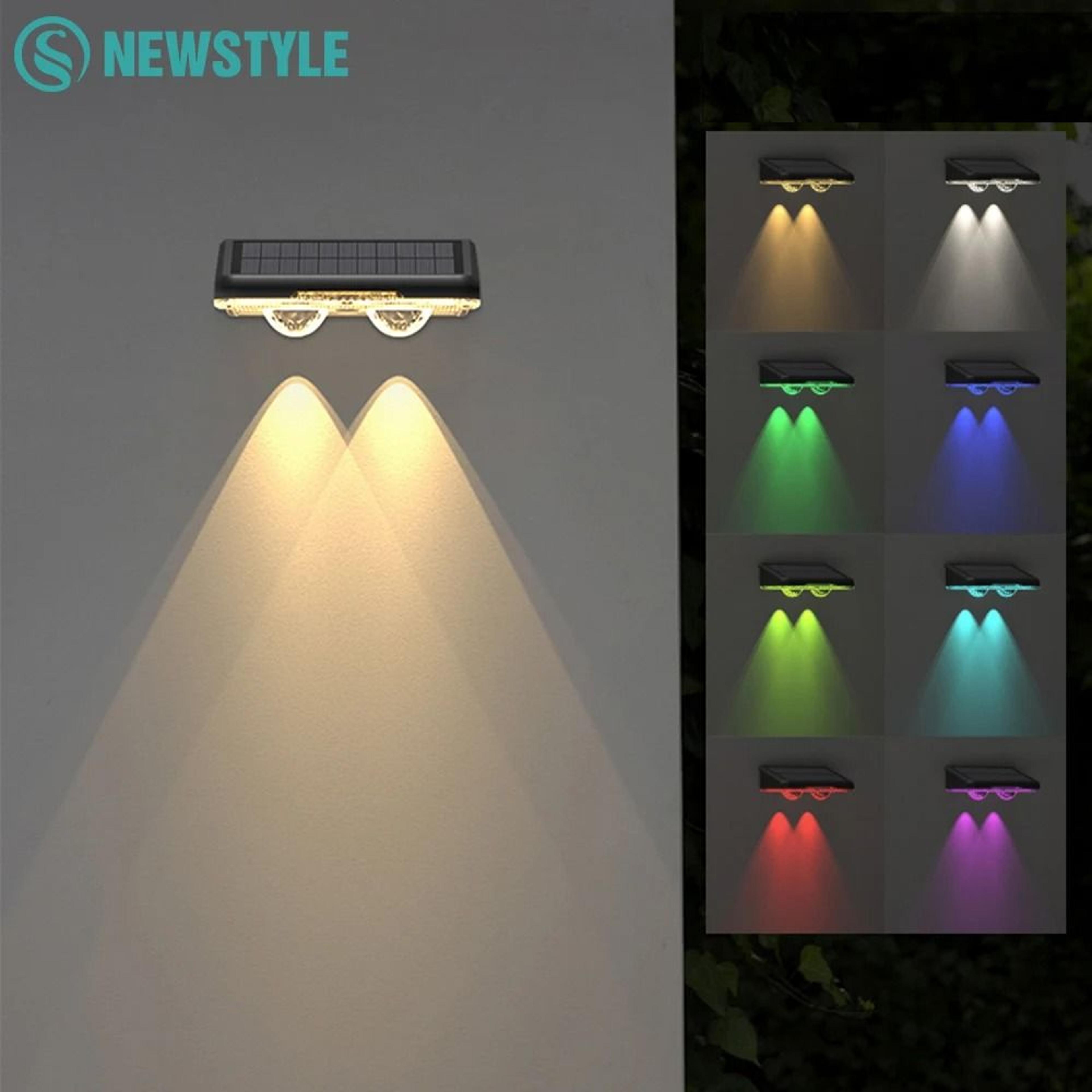outdoor solar fence & landscape lamp