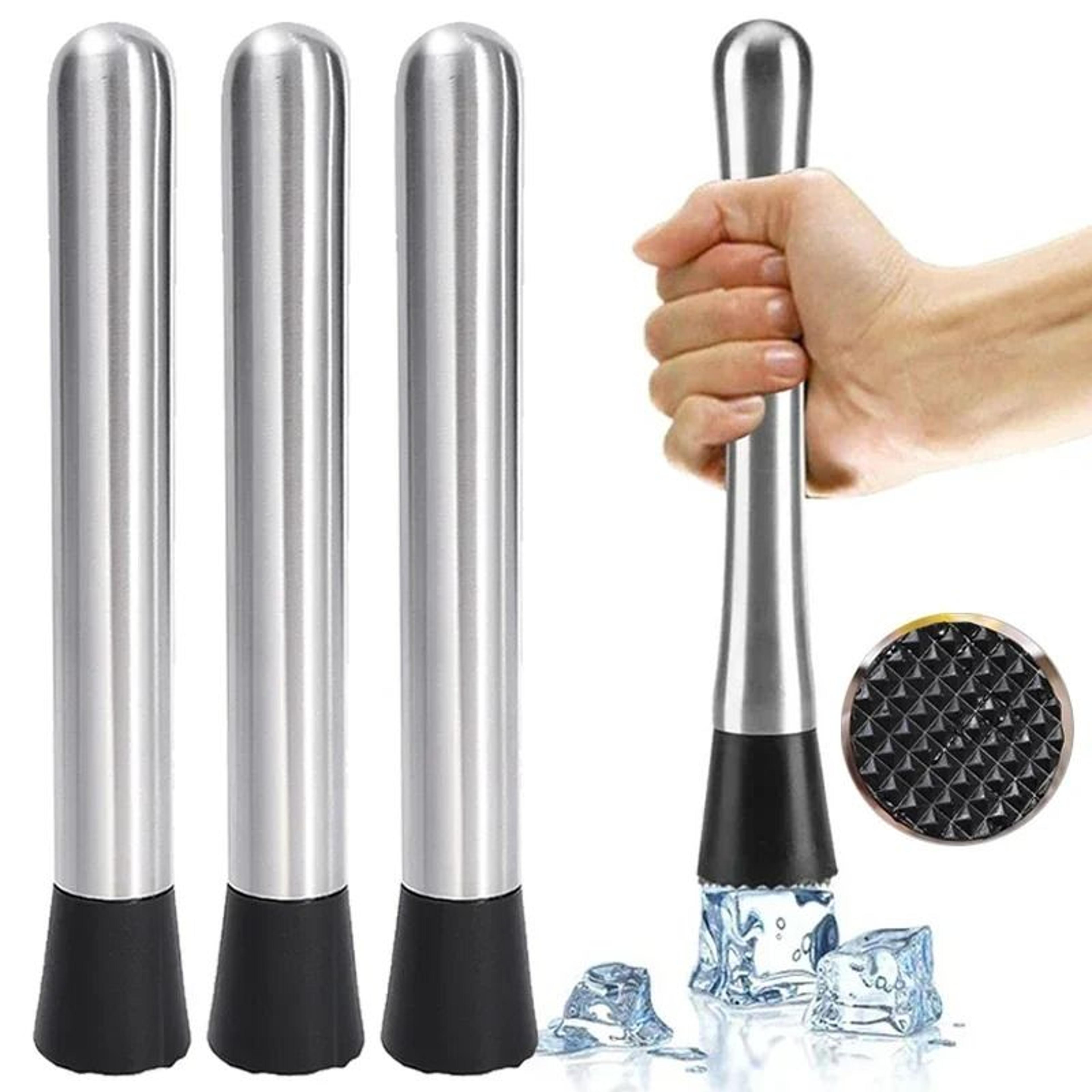stainless steel cocktail muddler & ice crusher