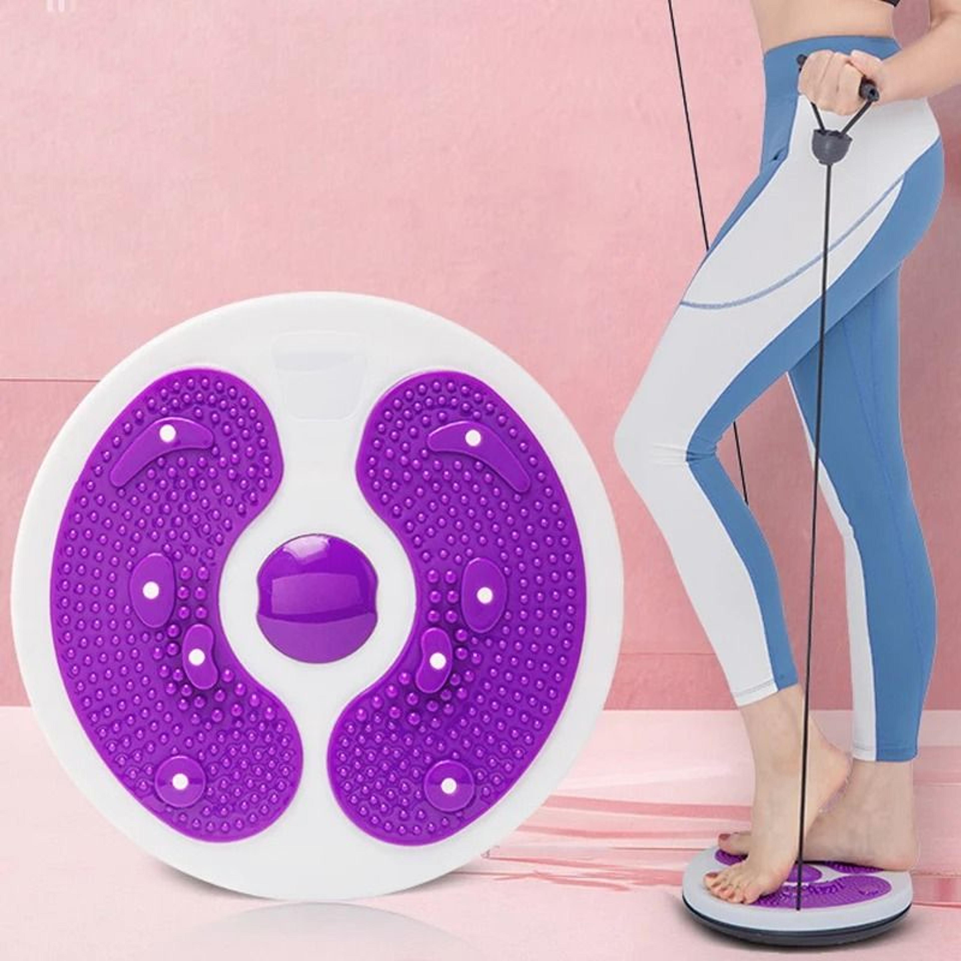 waist twist disc with integrated foot sole massager