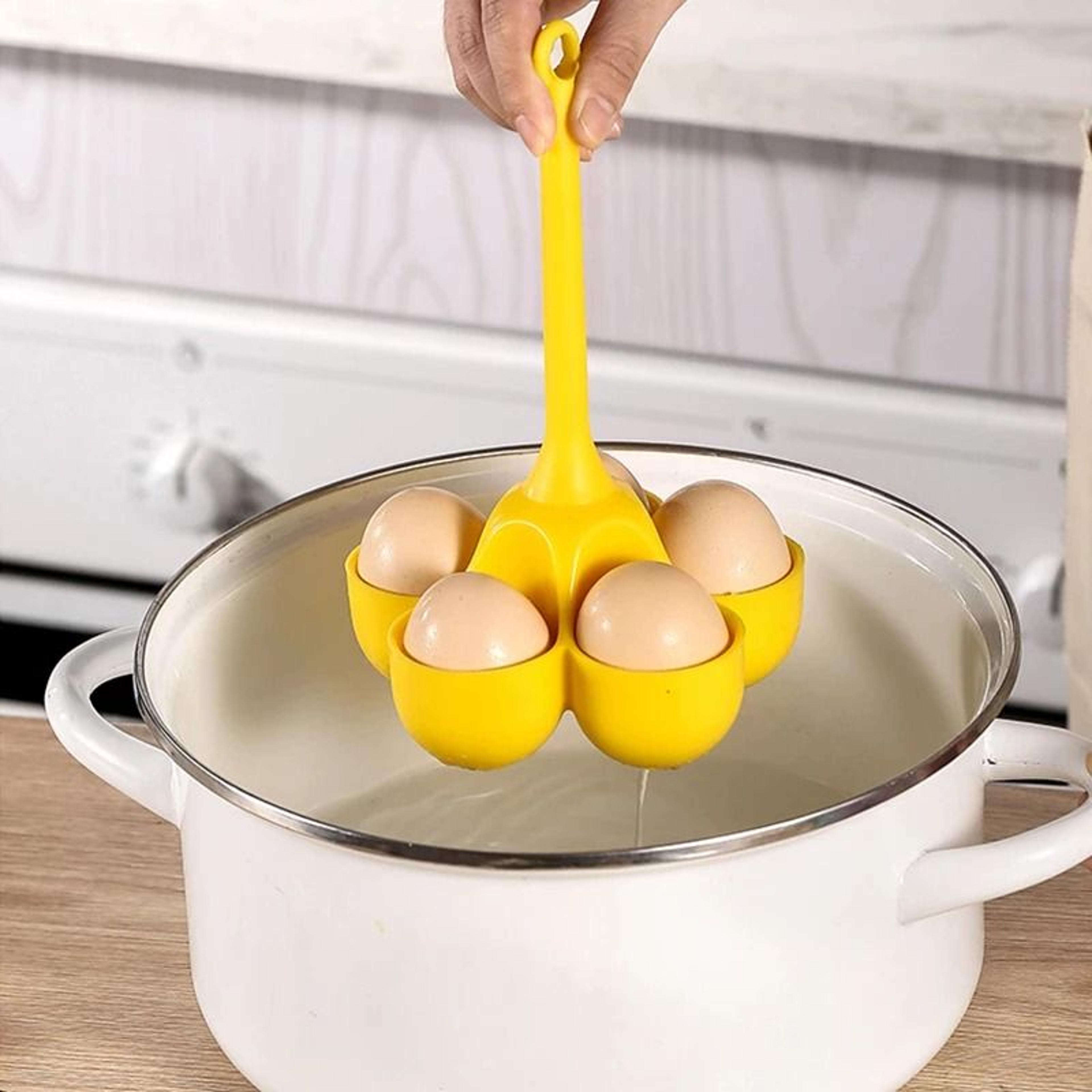 5-hole silicone egg cooker & steaming tray