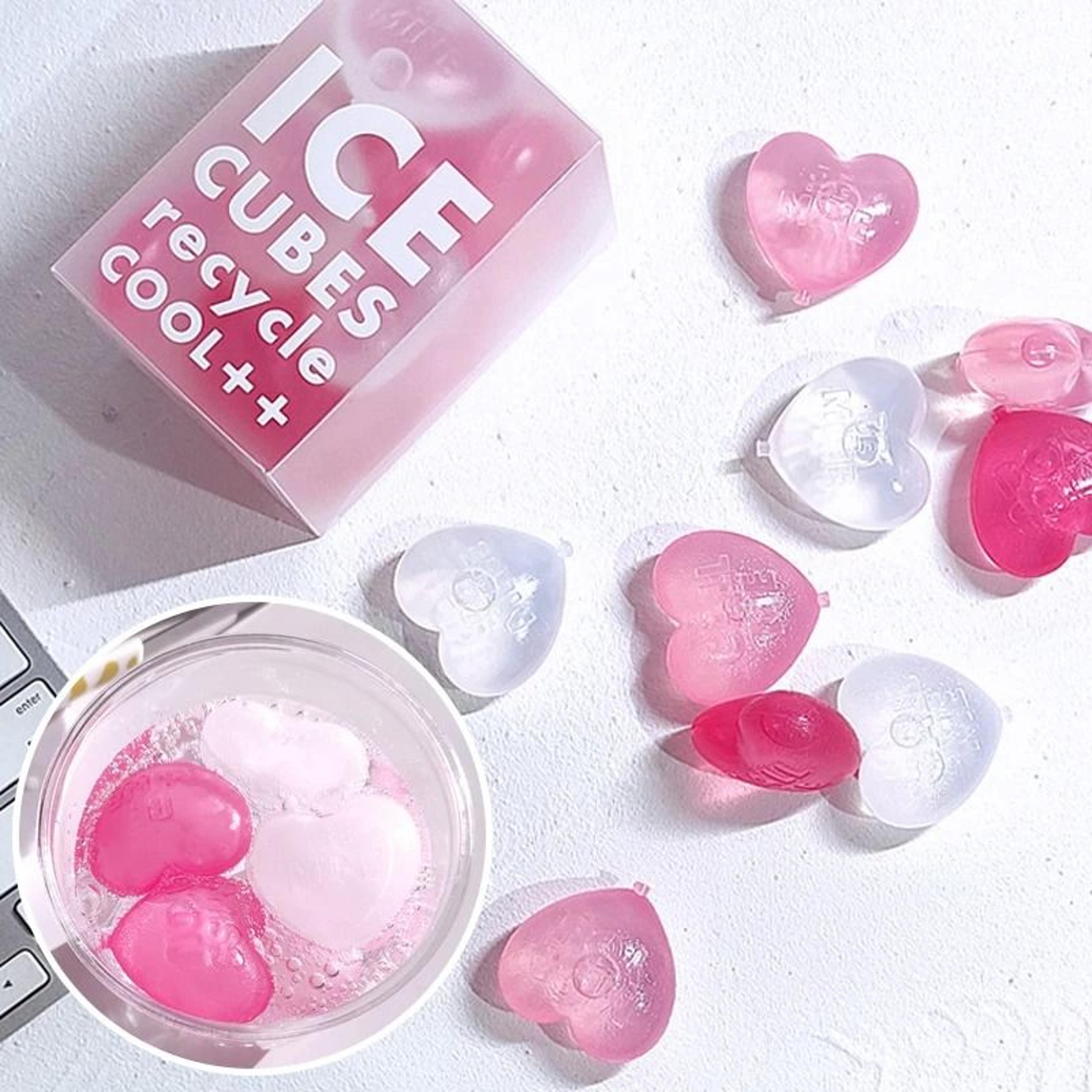 heart-shaped reusable chilling stones – 15-piece decorative drink cooling set