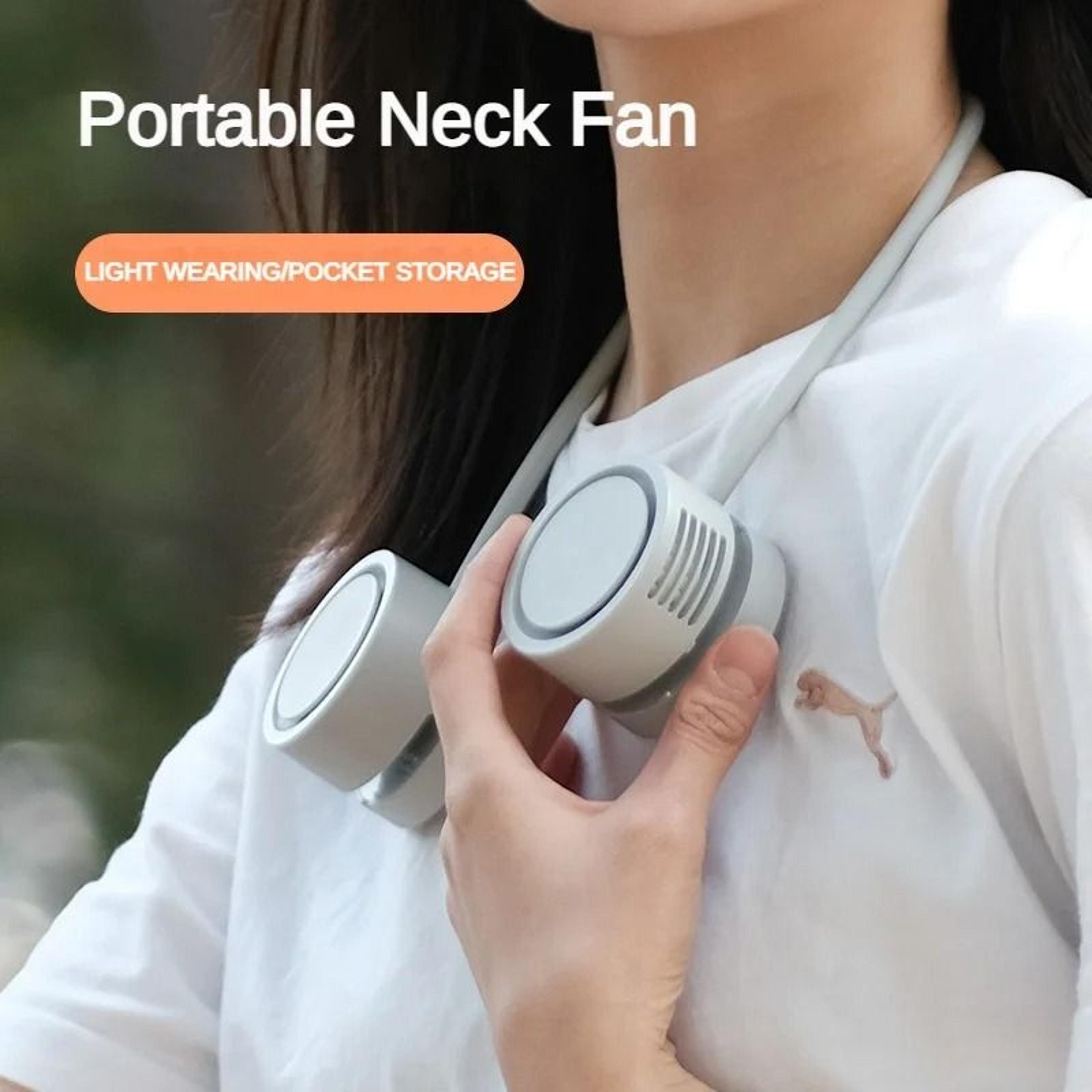 hands-free bladeless neck fan – 360° bendable wearable personal fan