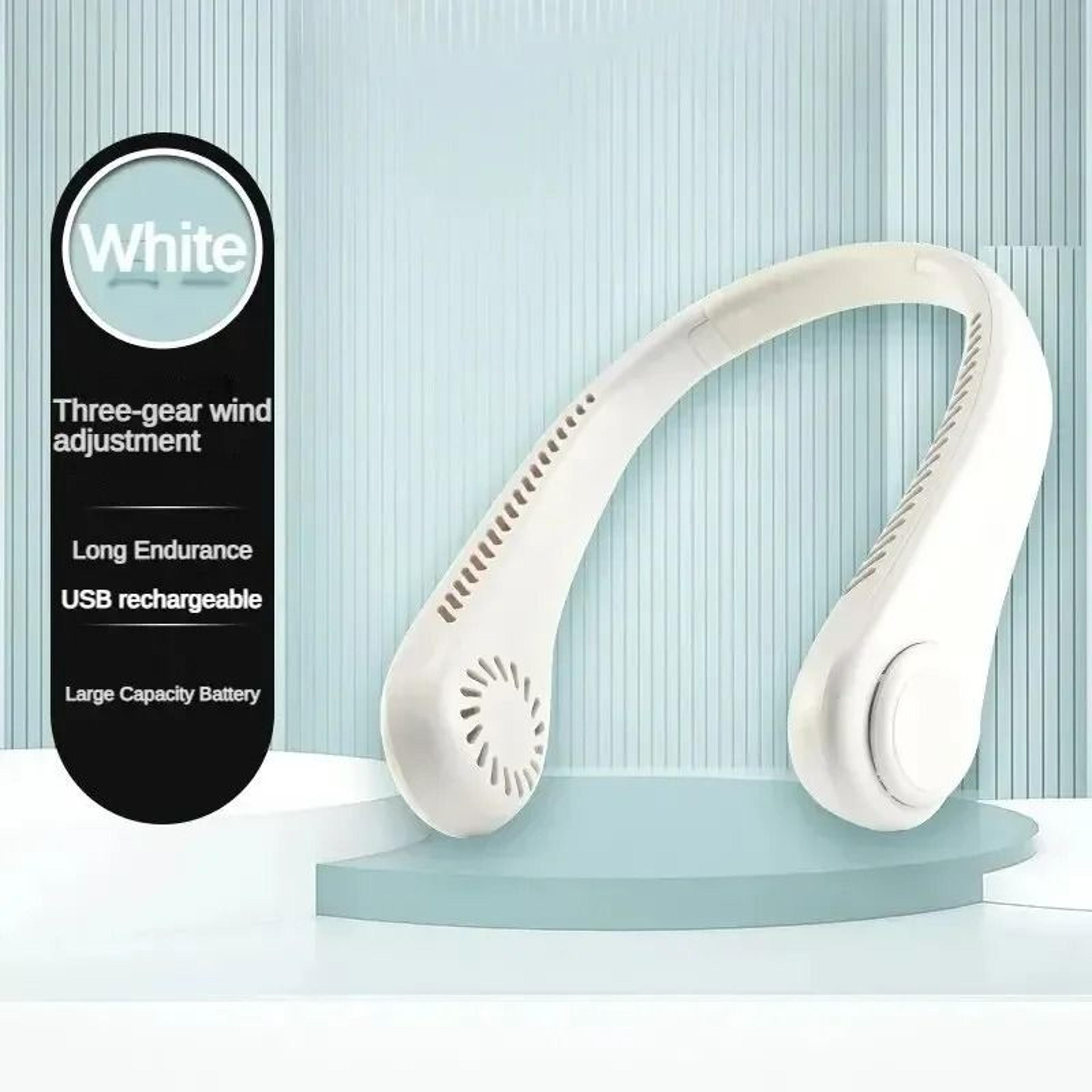 mini bladeless neck fan – portable 1200mah rechargeable personal cooler