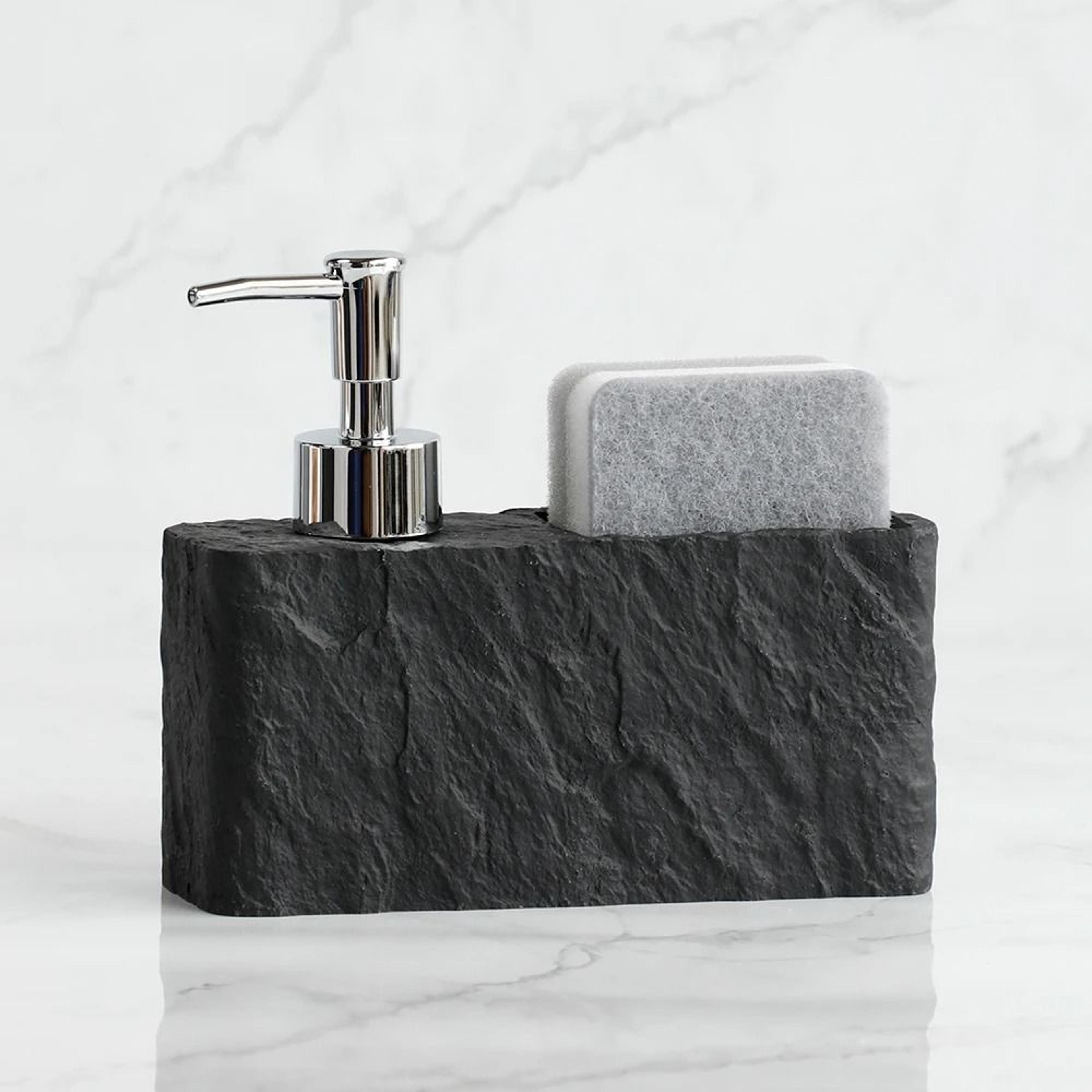 artisan rock series kitchen & bath dispenser – 200ml faux stone soap pump