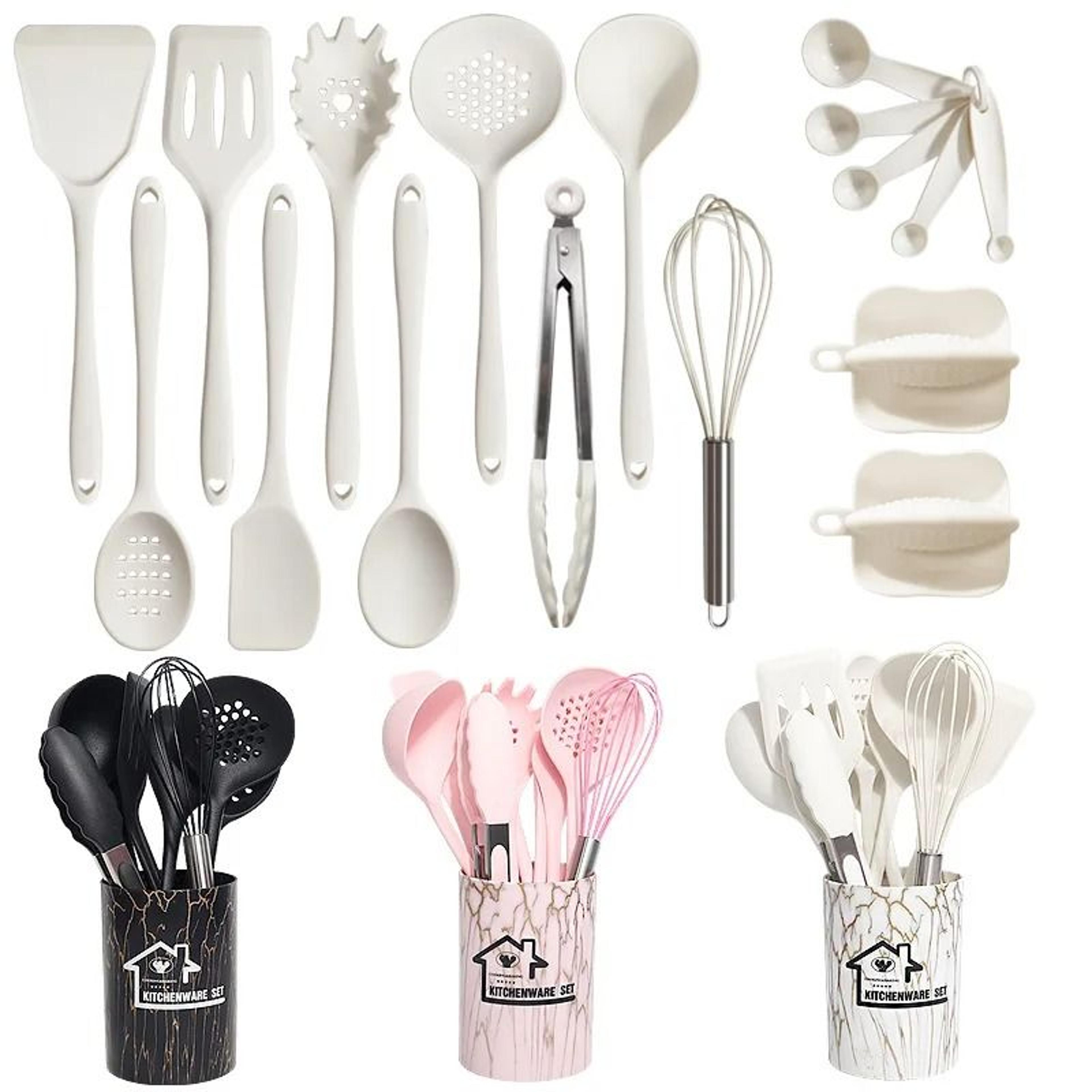 18-piece professional silicone kitchenware set – heat-resistant non-stick cookware