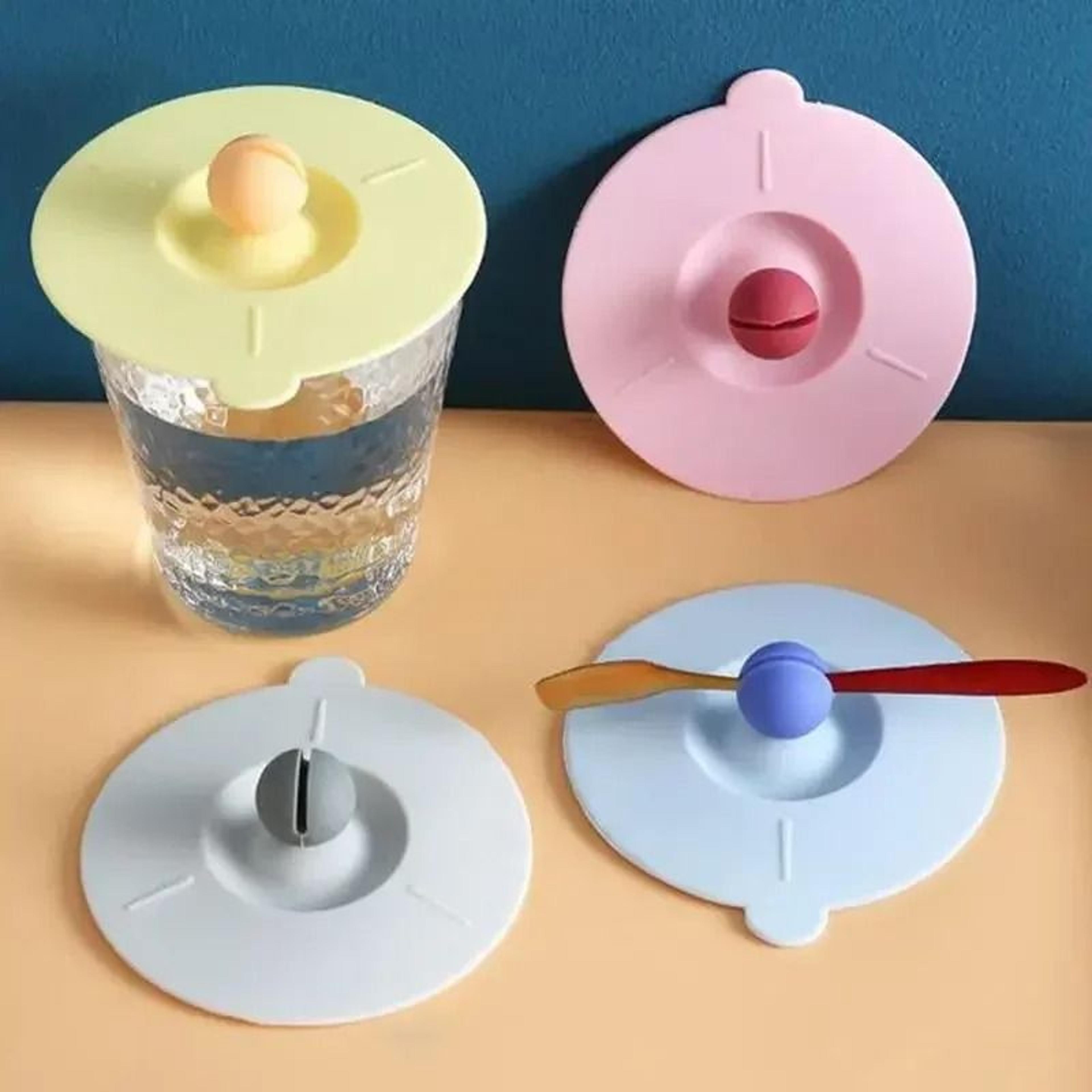 universal silicone mug lid – anti-dust sealed cover for tea & coffee