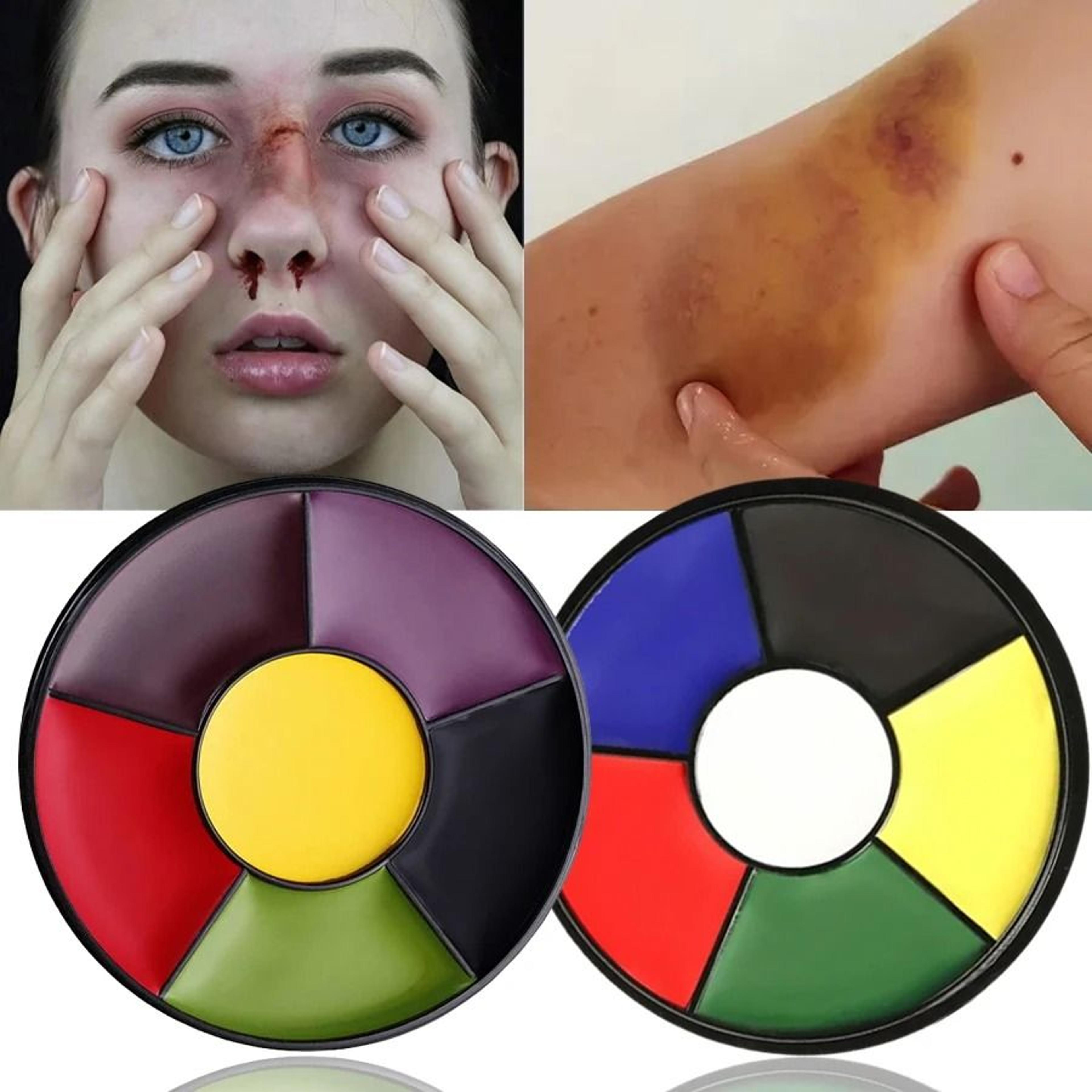 6-color blood stasis sfx palette – professional bruising & trauma oil paint