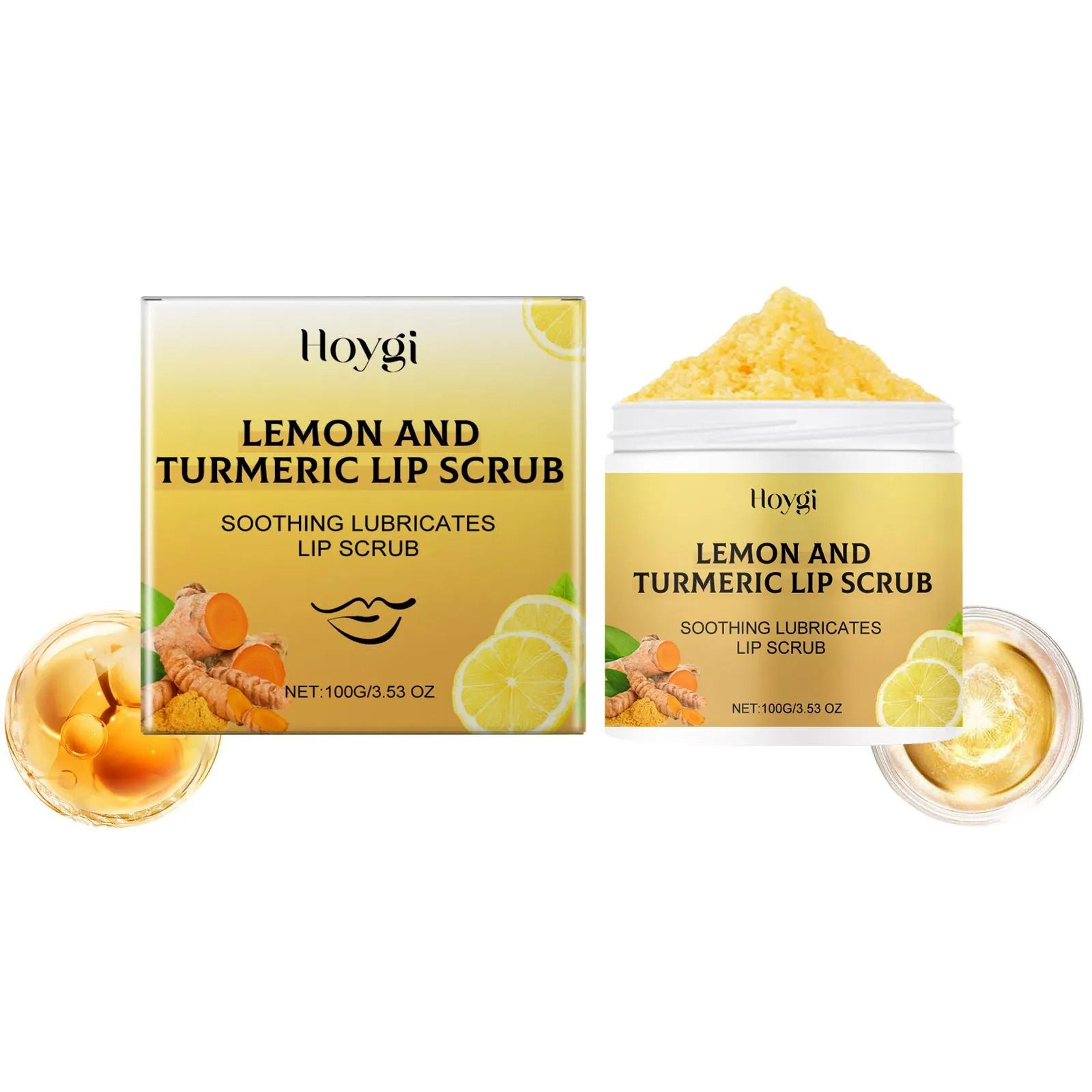 turmeric lip brightening scrub – natural exfoliating & melanin-reducing lip care
