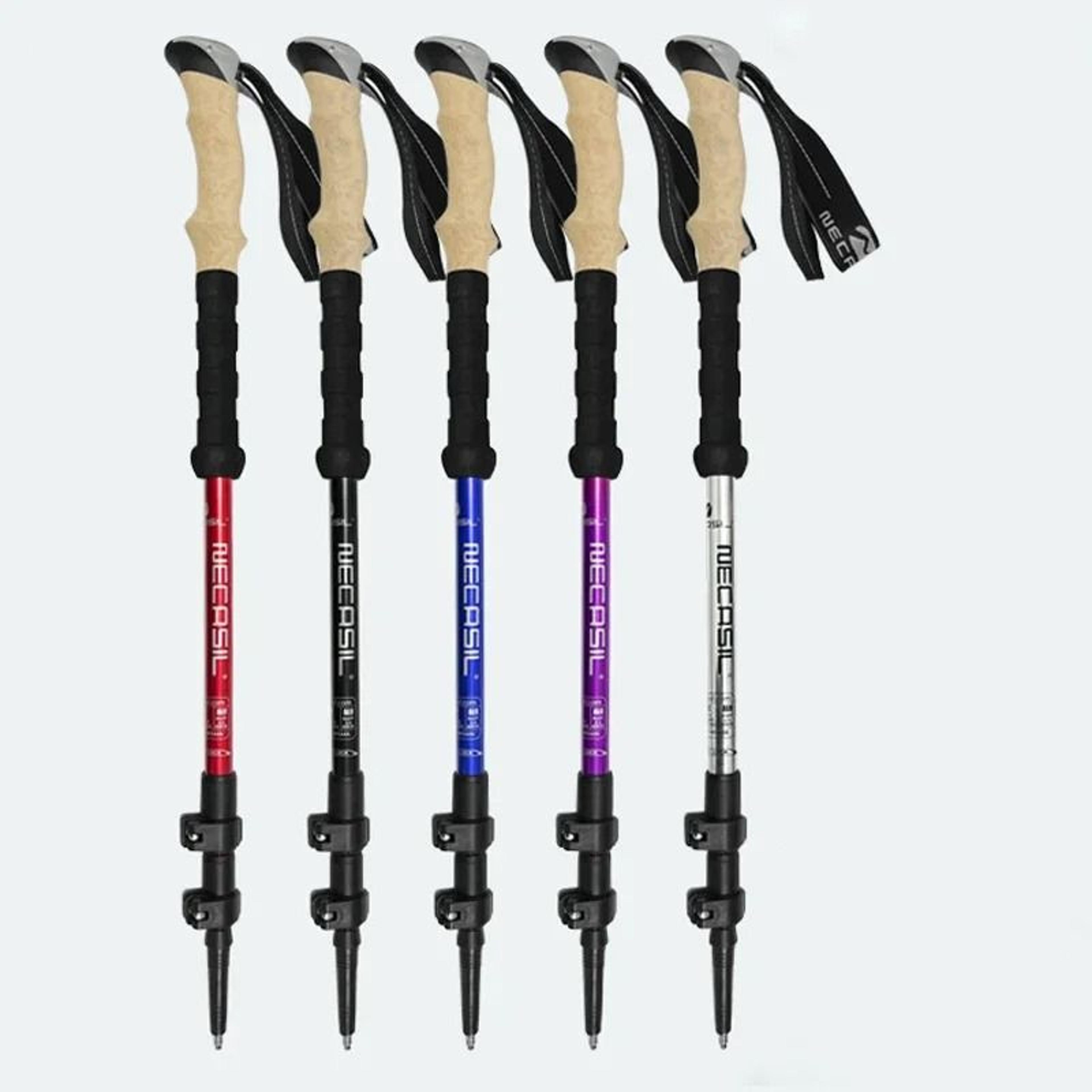 ultralight adjustable trekking poles with quick-lock system
