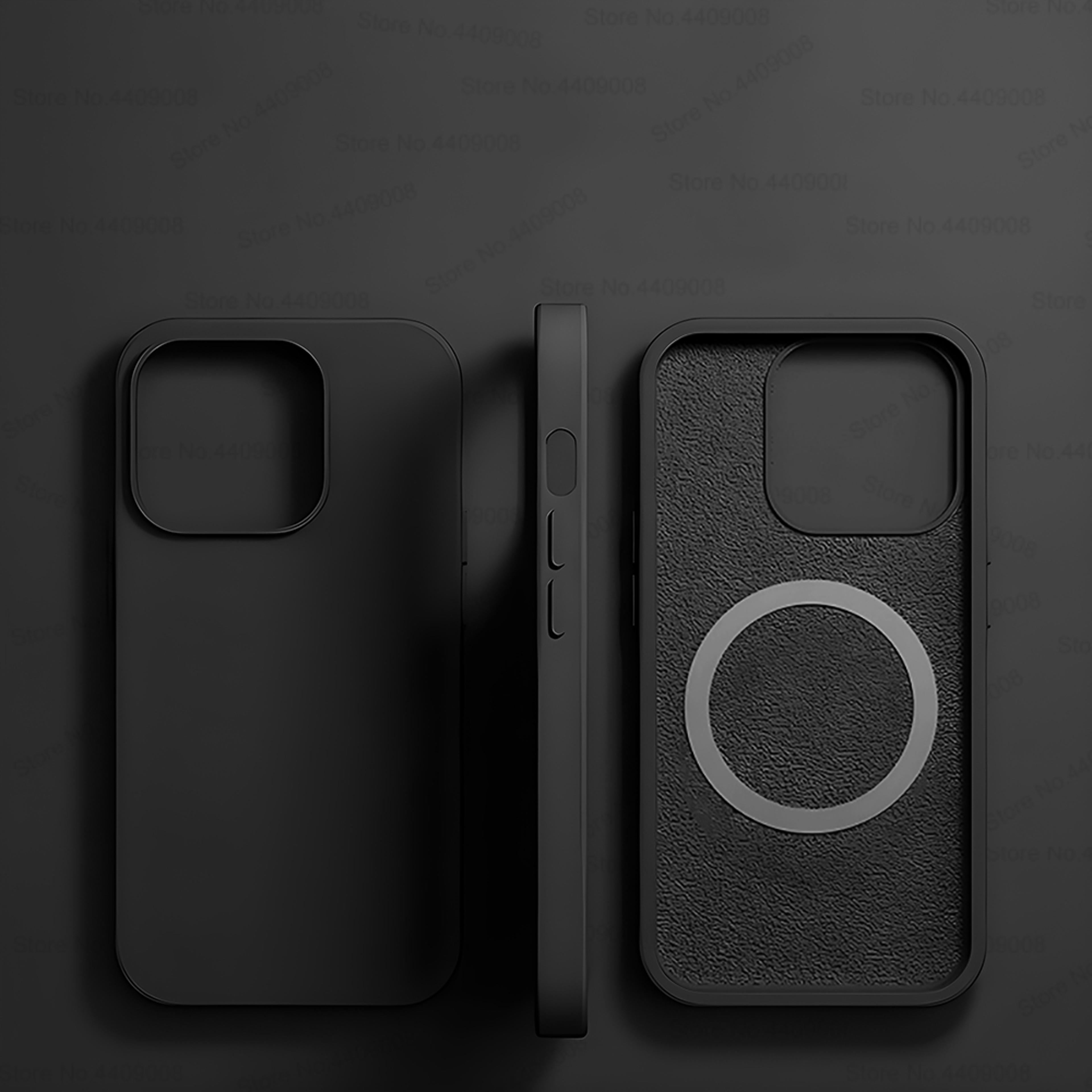 magsafe silicone iphone case - shockproof protection, wireless charging for iphone 16/15/14/13/12/11 pro max
