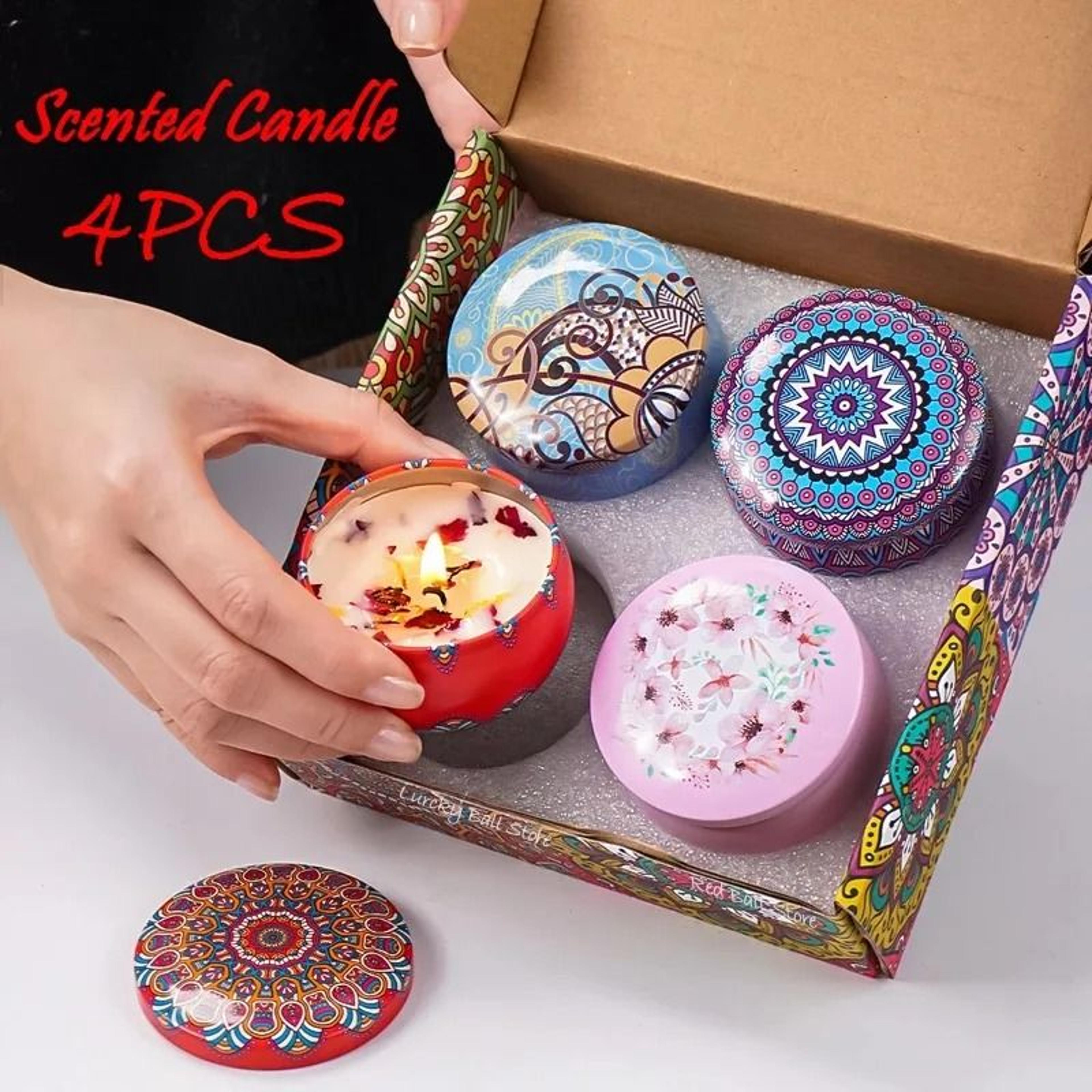 luxury 4-piece scented candle gift set