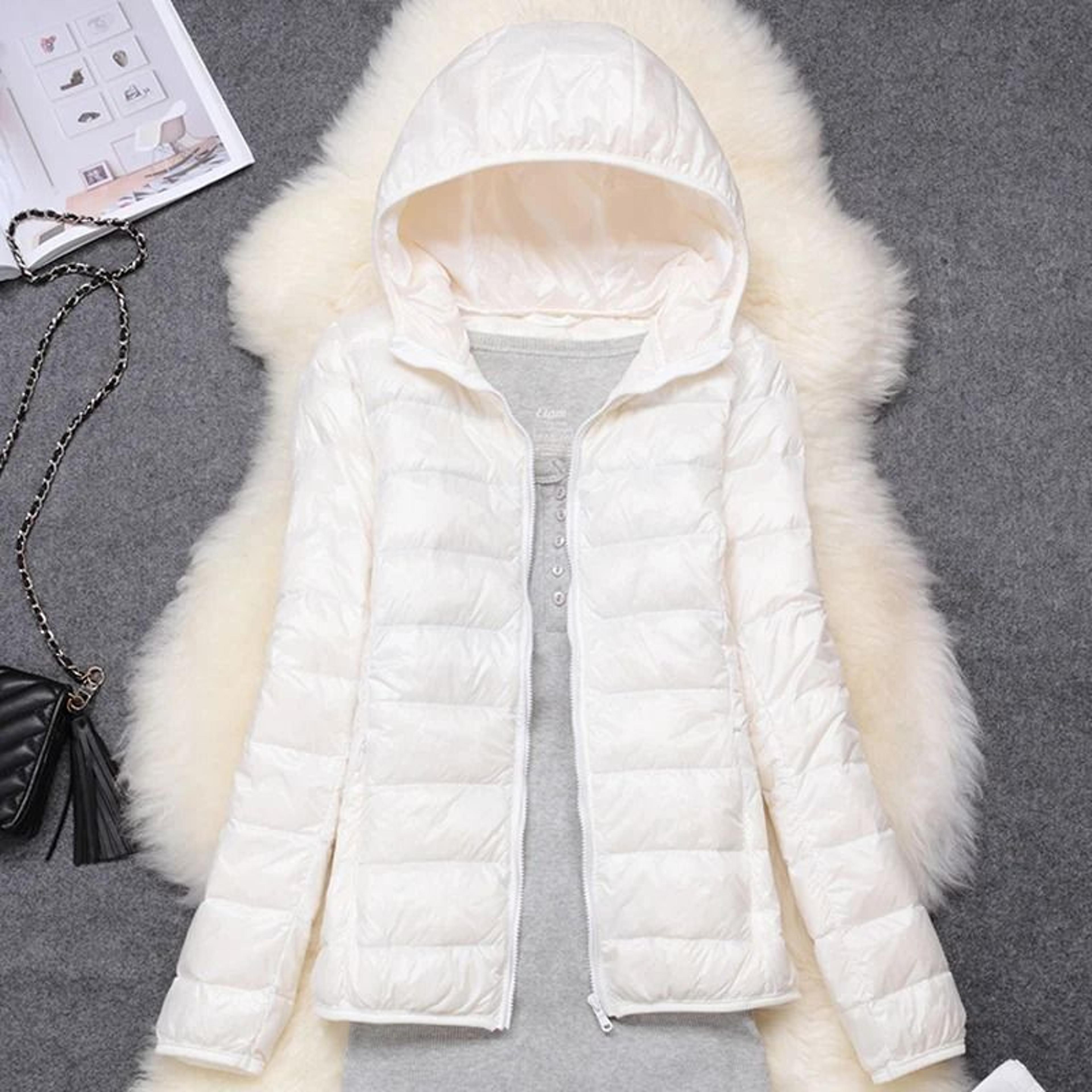 ultra lightweight packable hooded puffer jacket