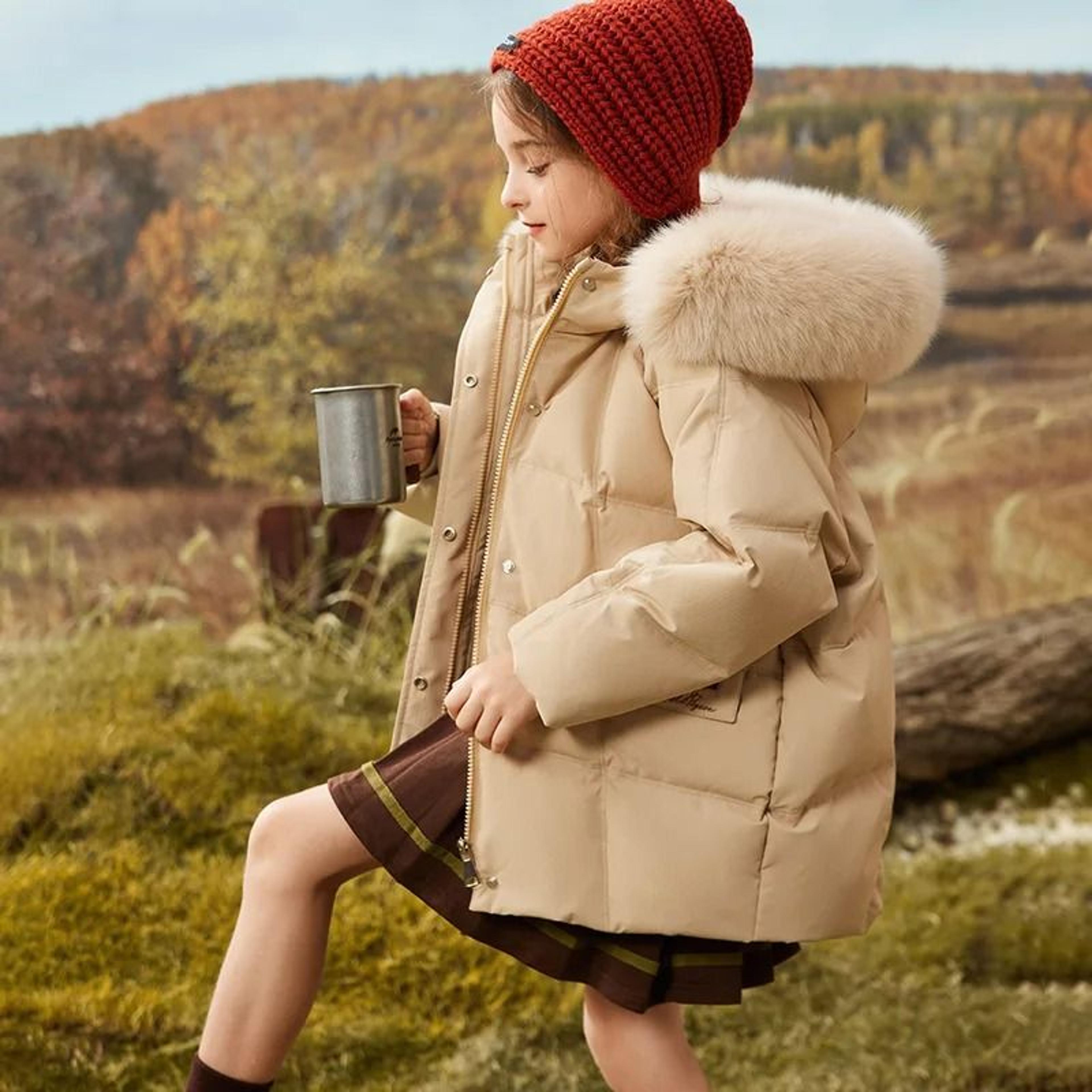 girls premium waterproof duck down winter parka