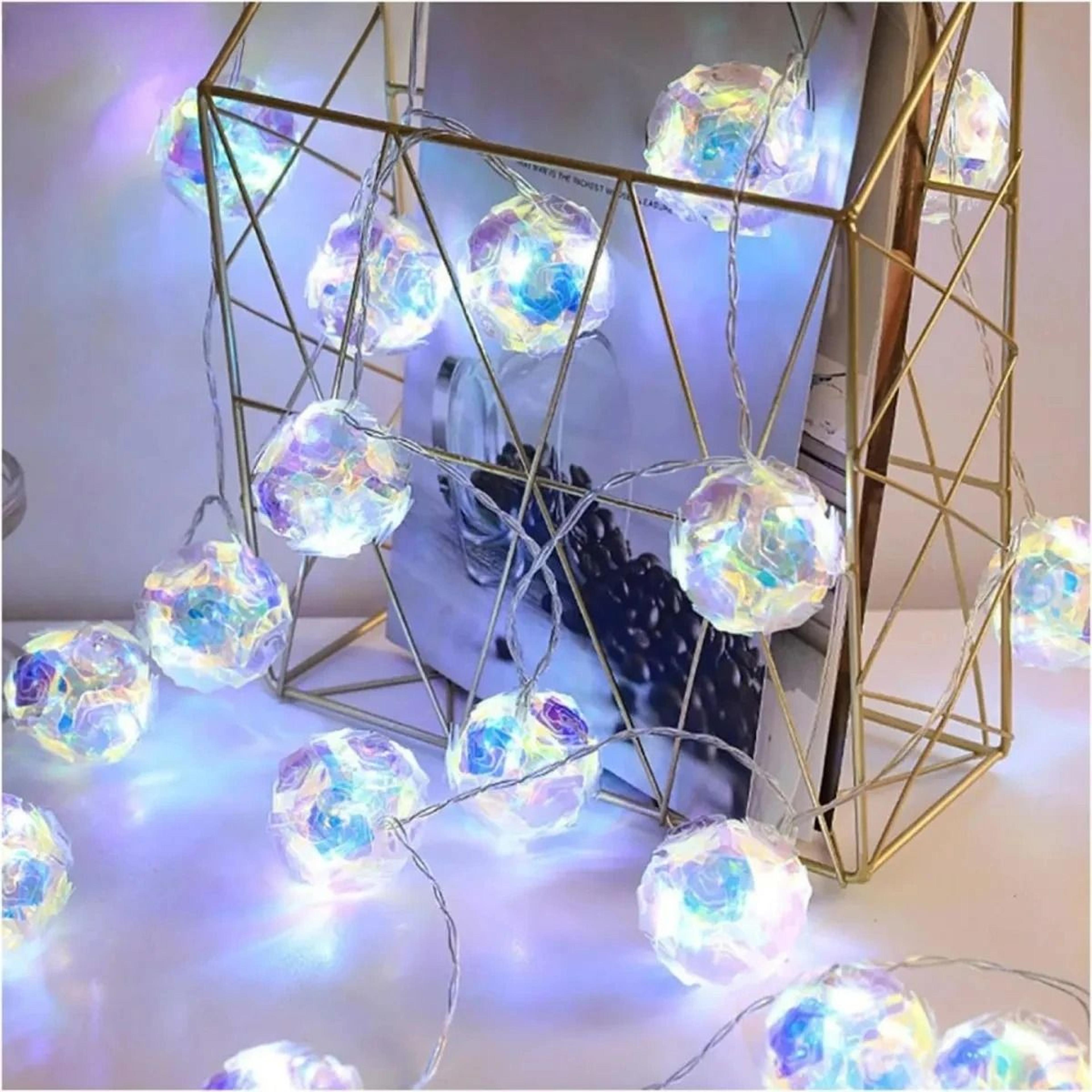 romantic rose flower led string lights