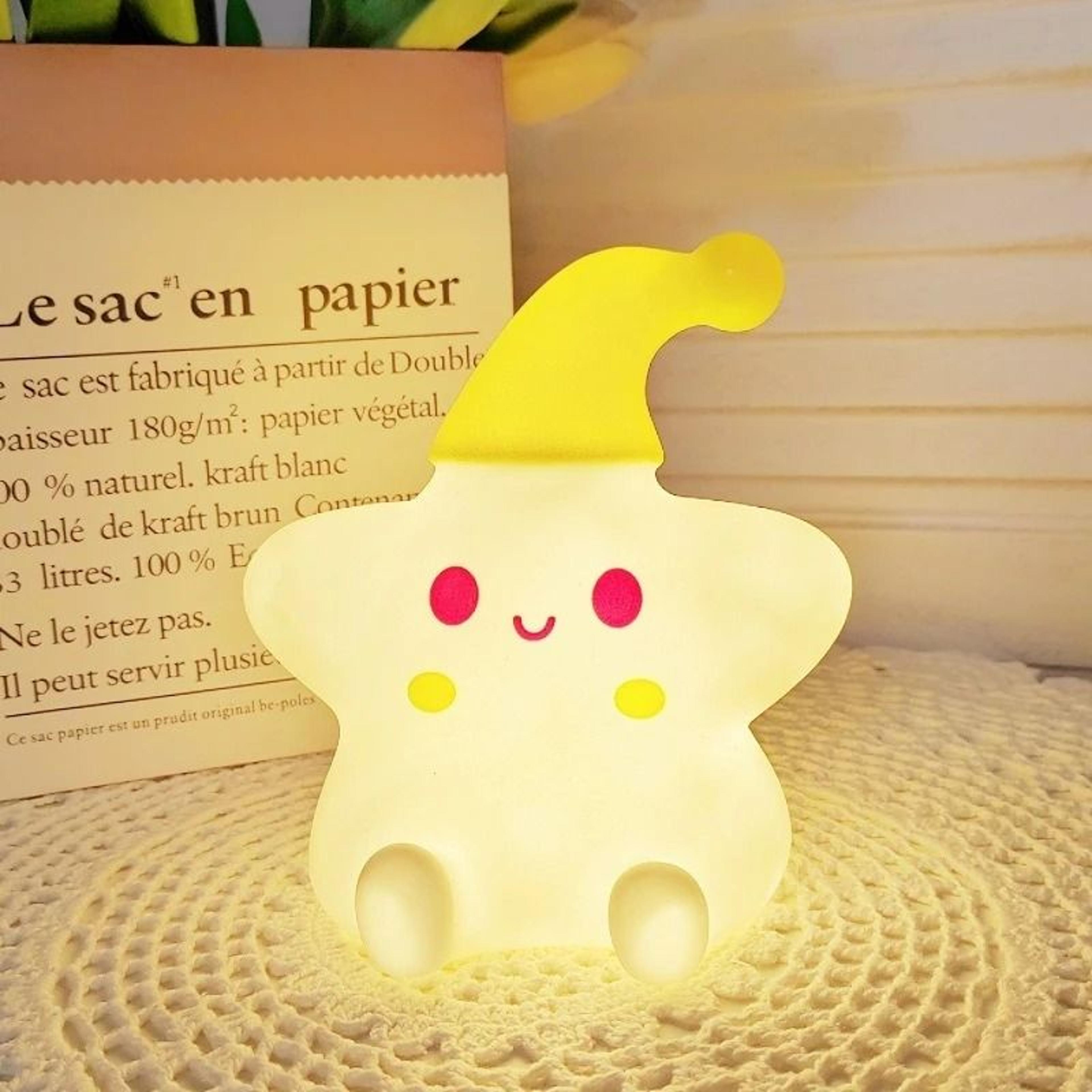 cute yellow star bedside night light