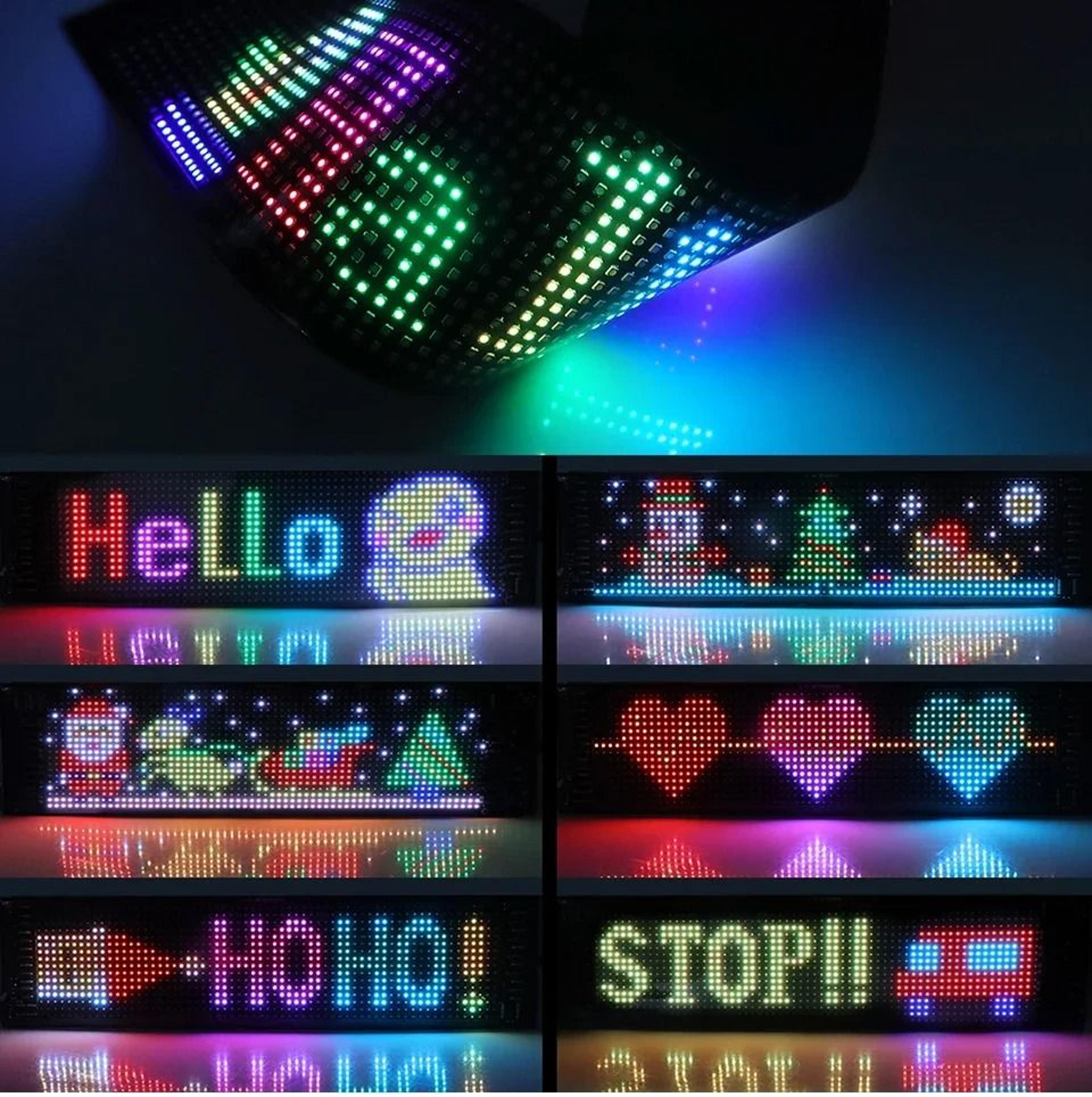 flexible app-controlled led message board