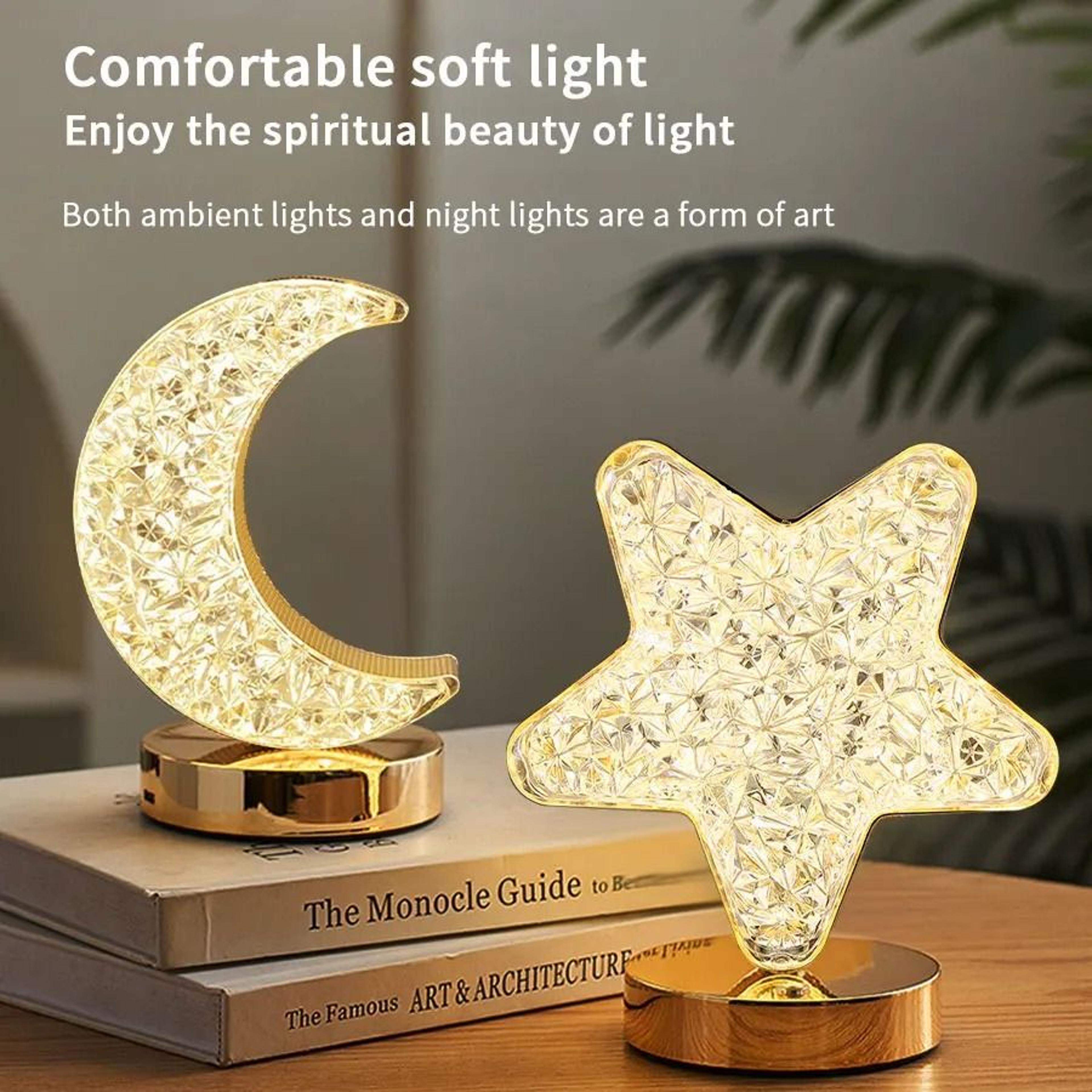 celestial crescent starry night light